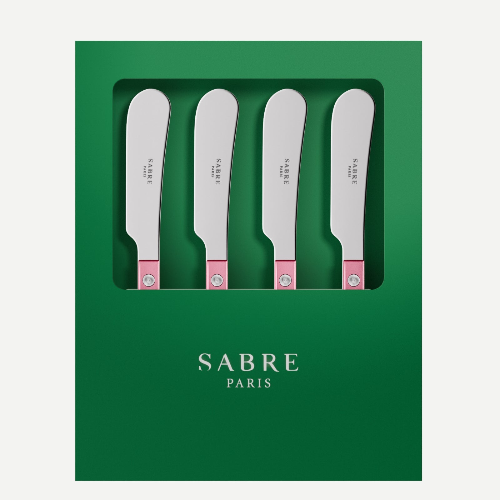 Bistrot Pearly, Soft pink - Box of 4 butter spreaders