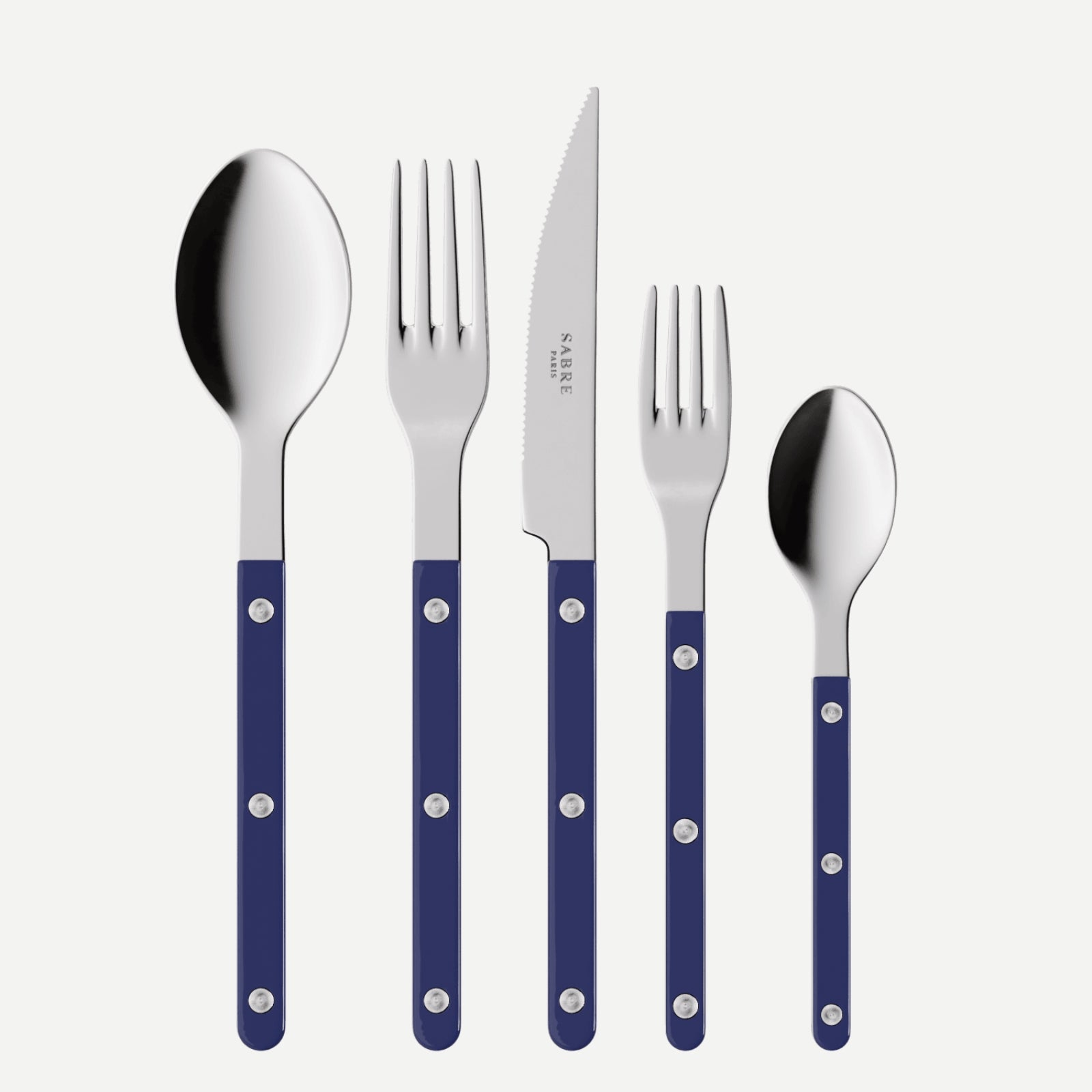 Bistrot Solid, Navy blue - 5 pieces cutlery set