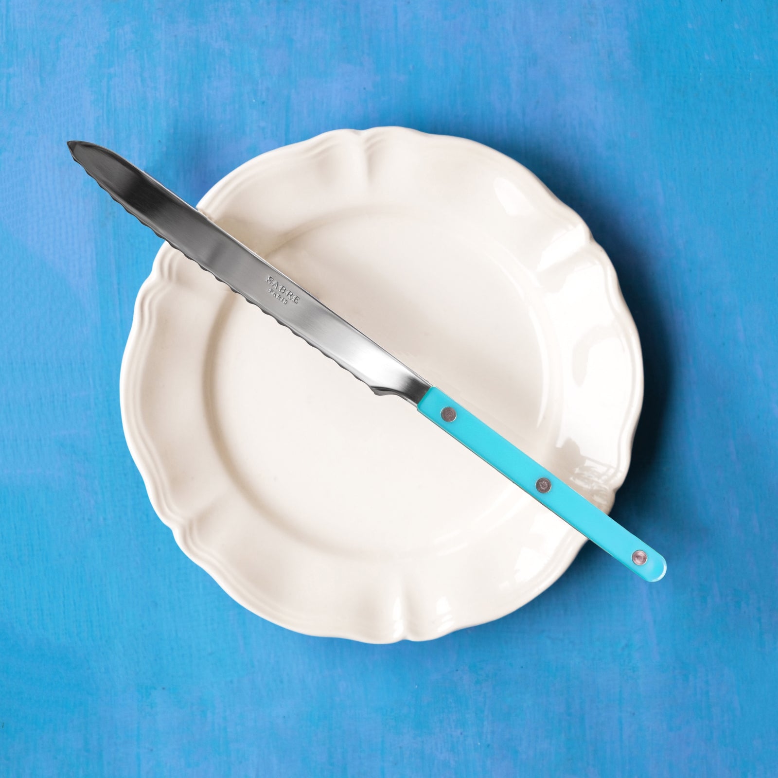Bistrot Solid, Turquoise - Bread knife