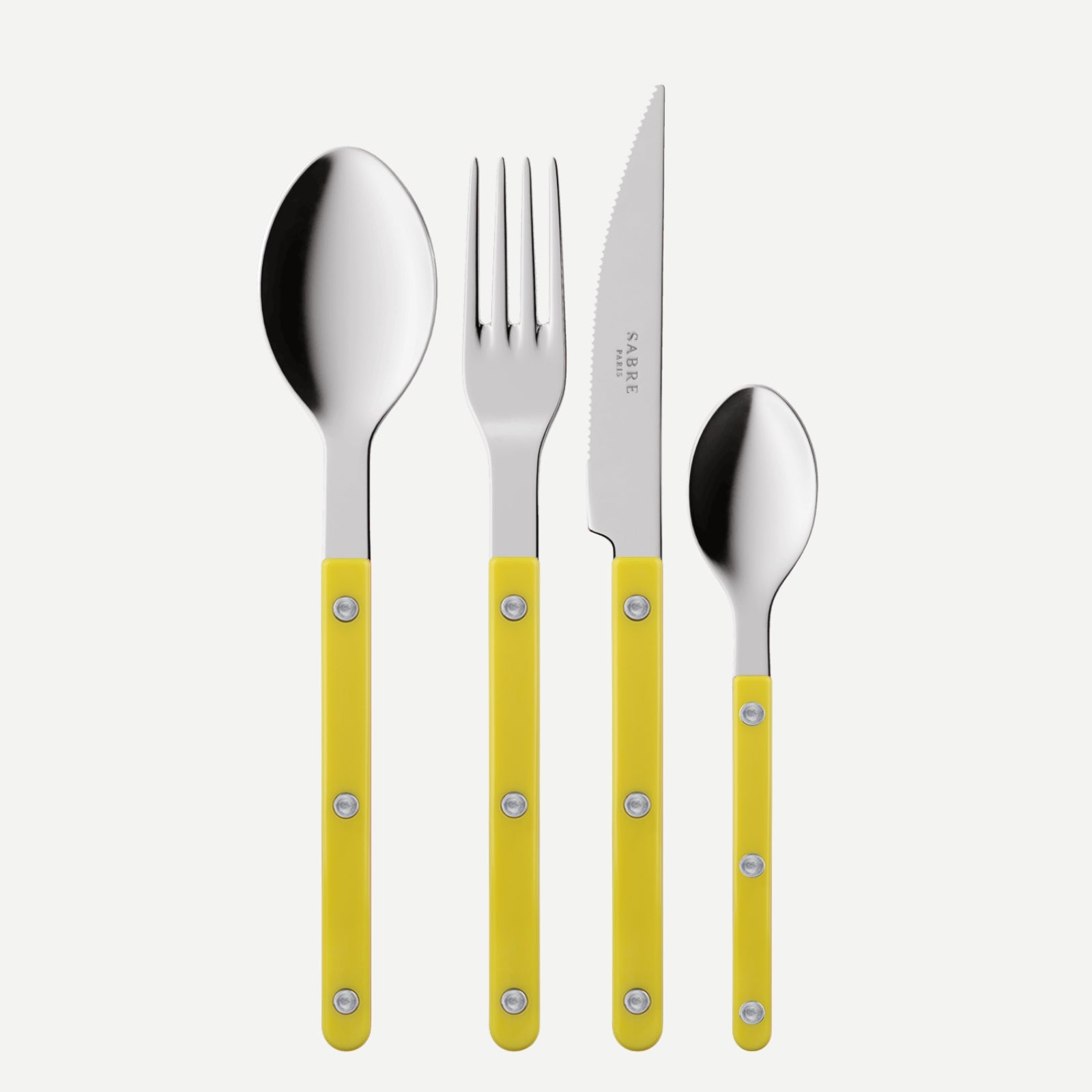 Bistrot Solid, Yellow - 24 pieces cutlery set