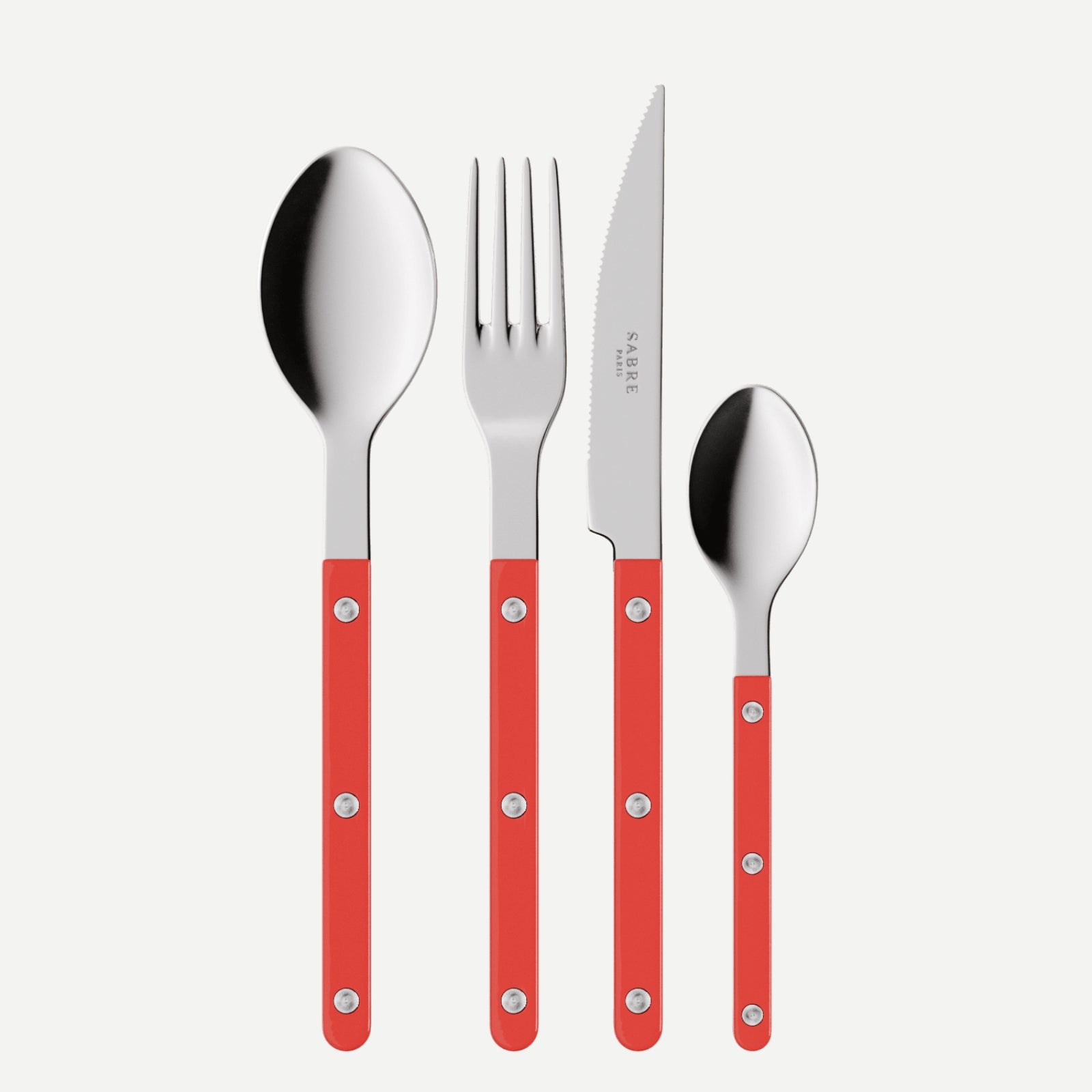 Bistrot Solid, Red - 4 pieces cutlery set