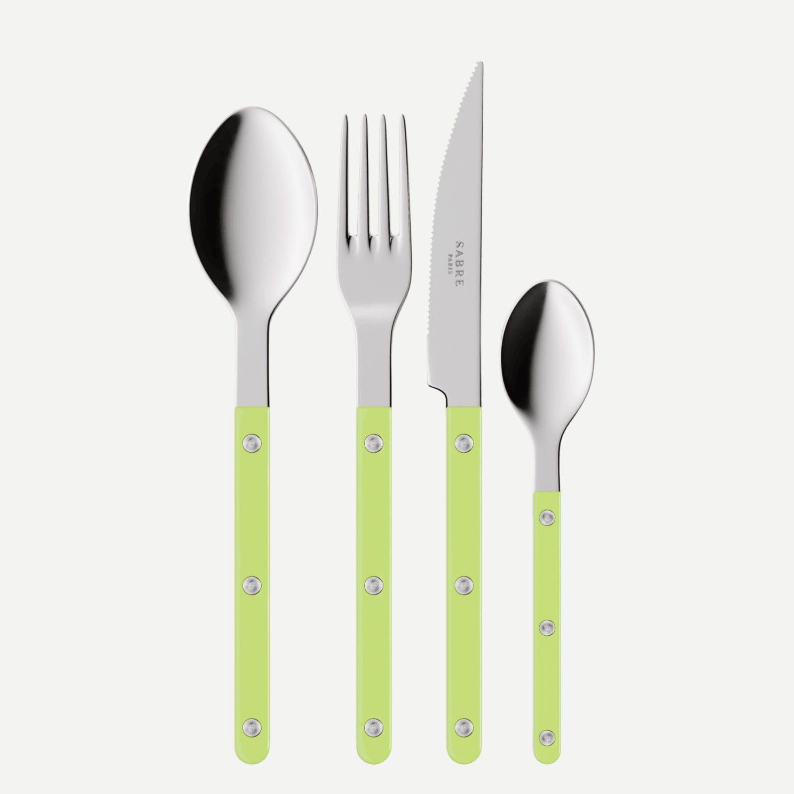 Bistrot Solid, Lime - 4 pieces cutlery set