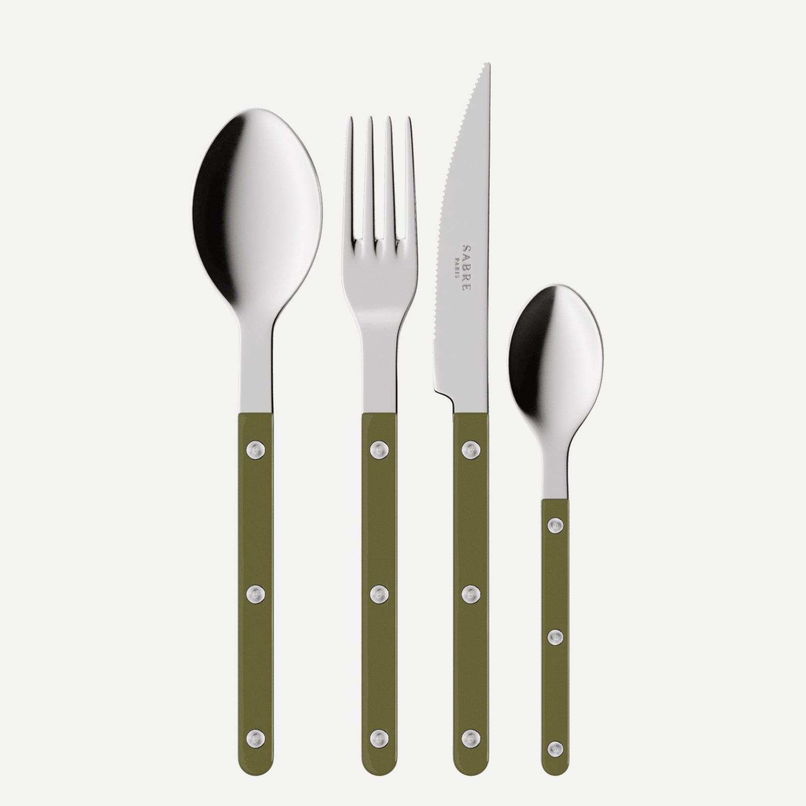 Bistrot Solid, Green fern - 4 pieces cutlery set