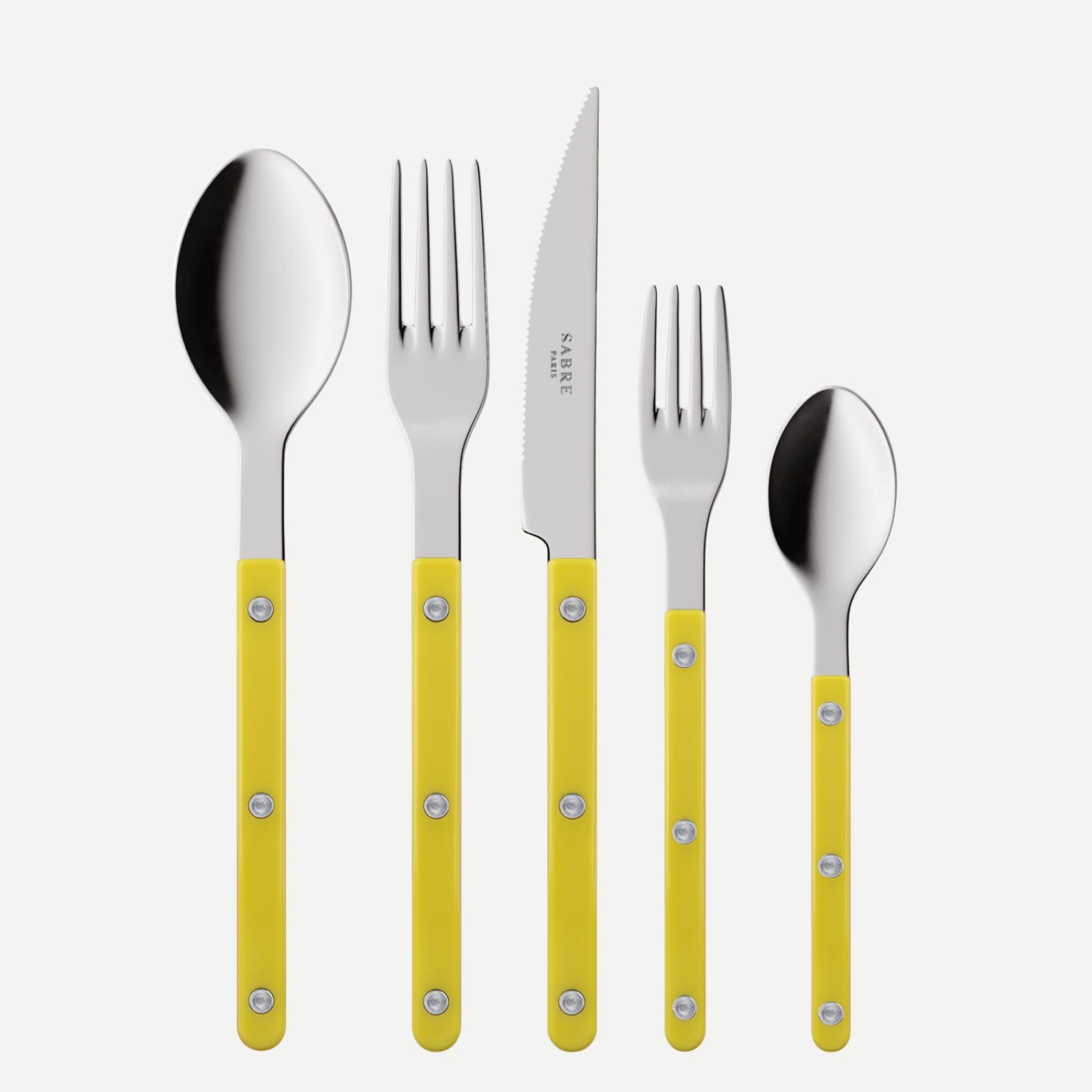 Bistrot Solid, Yellow - 20 pieces cutlery set