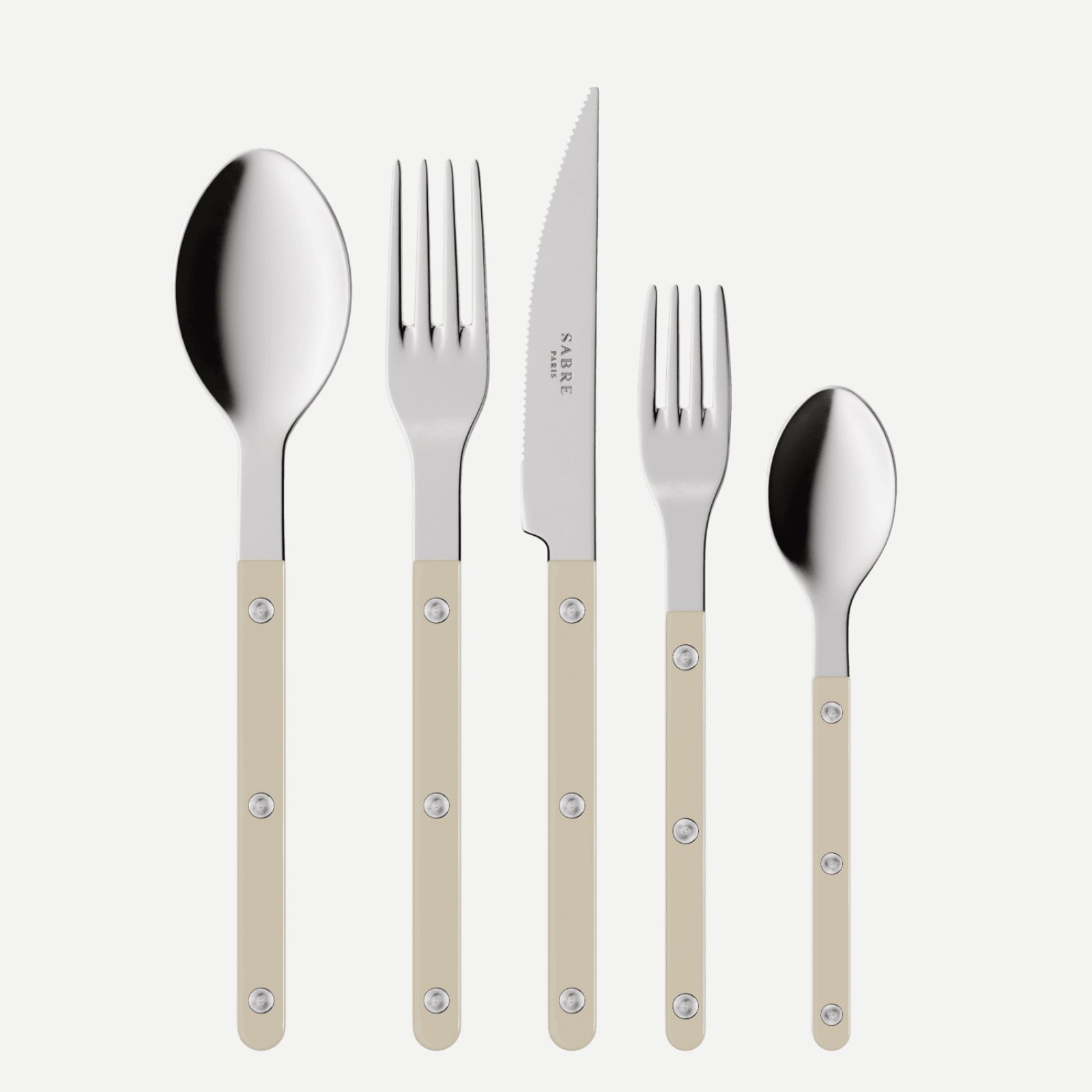 Bistrot Solid, Light kaki - 20 pieces cutlery set