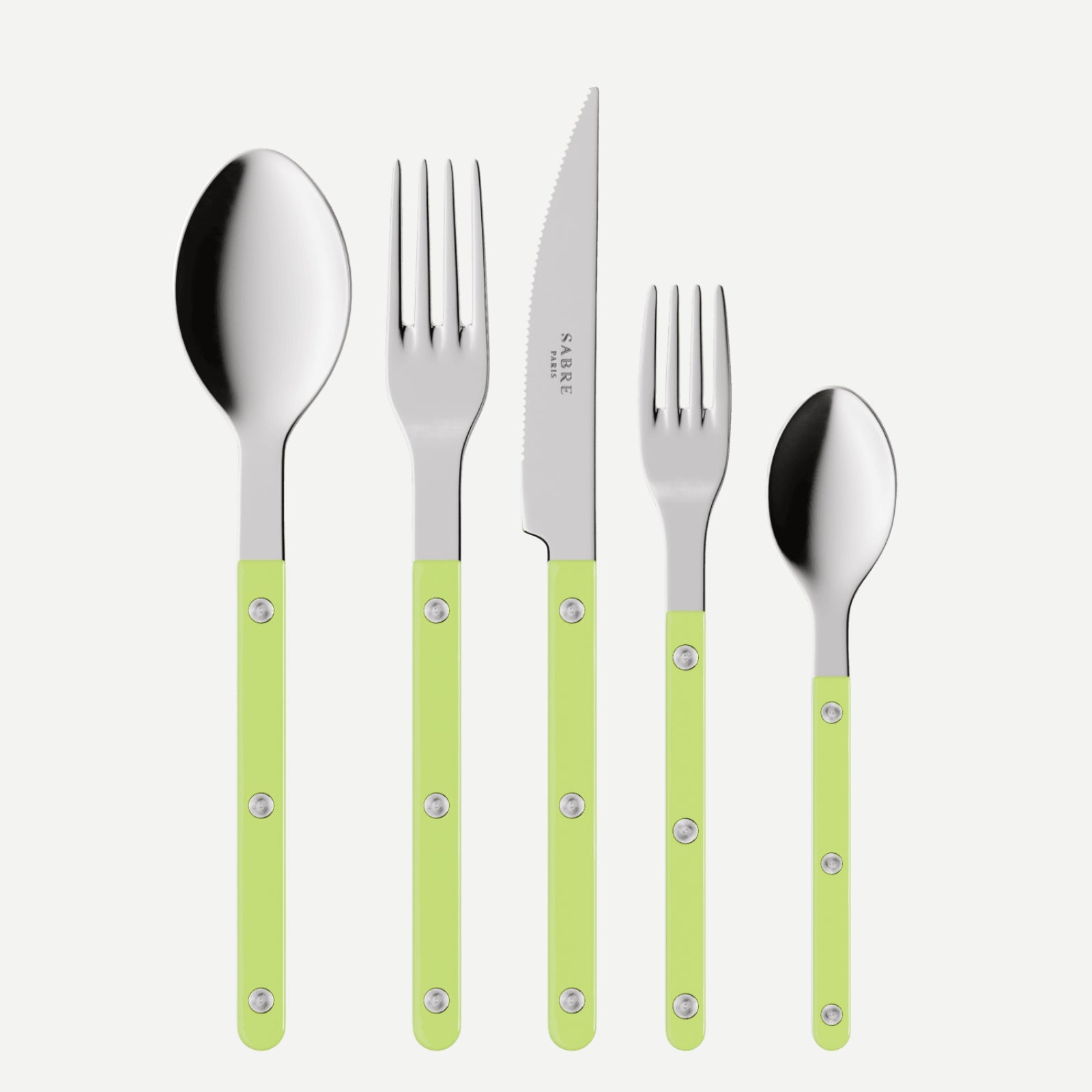 Bistrot Solid, Lime - 20 pieces cutlery set