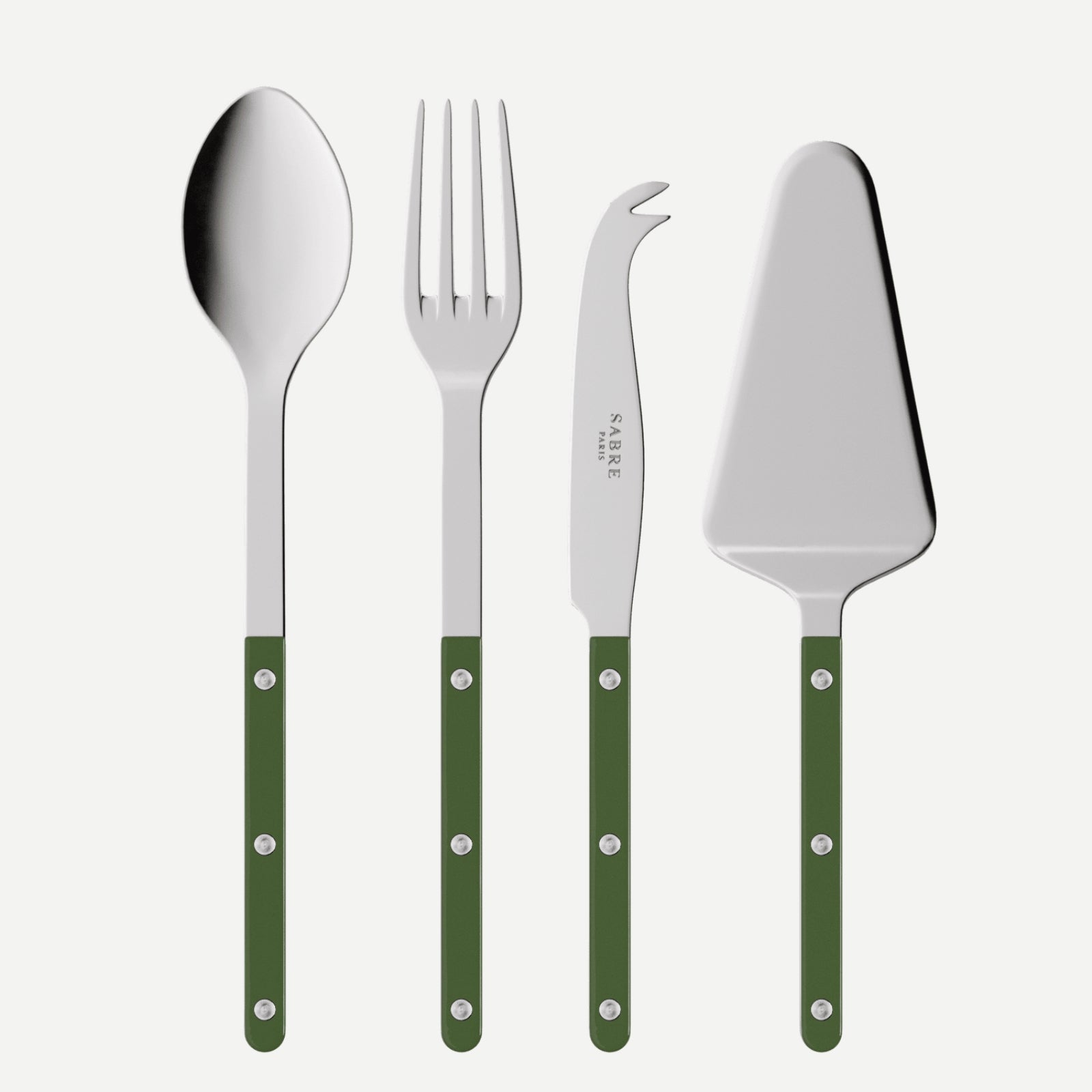 Bistrot Solid, Green - Set of 4 Bistrot must-have serving pieces