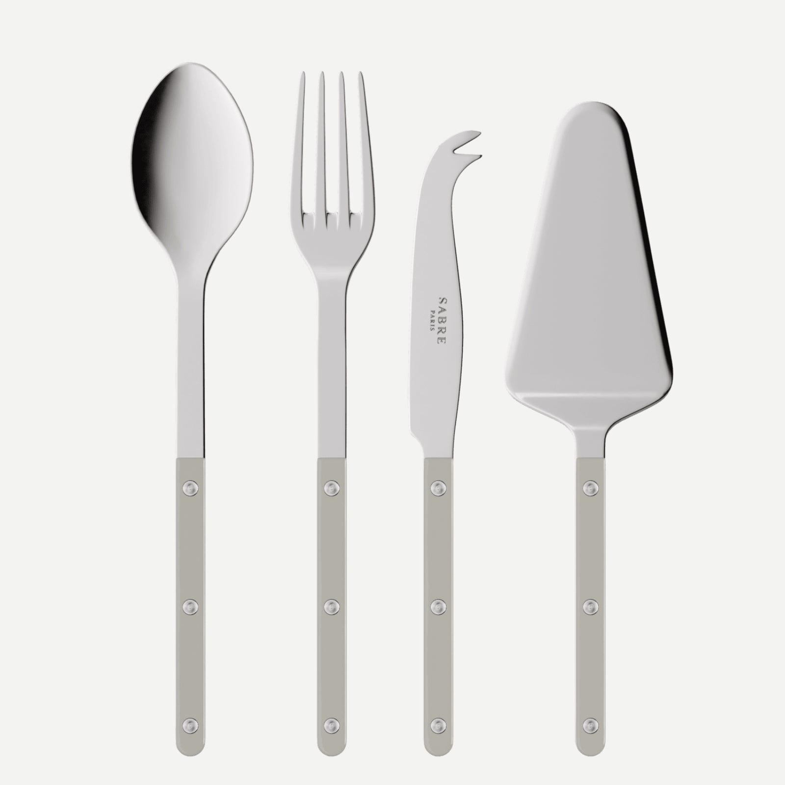 Bistrot Solid, Gris - Ensemble de 4 pièces de service indispensables pour Bistrot