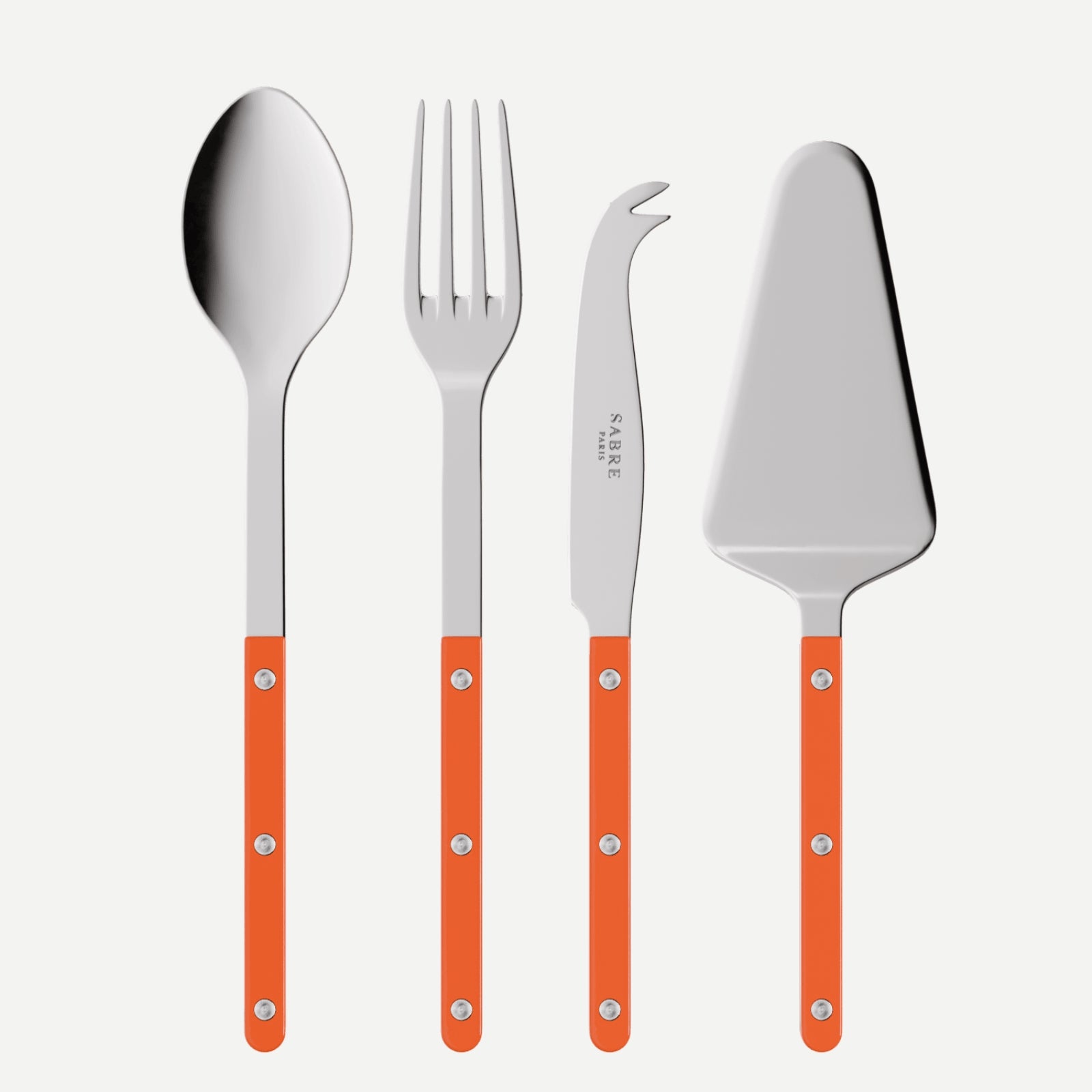 Bistrot Solid, Orange - Ensemble de 4 pièces de service indispensables pour les amateurs de bistrot