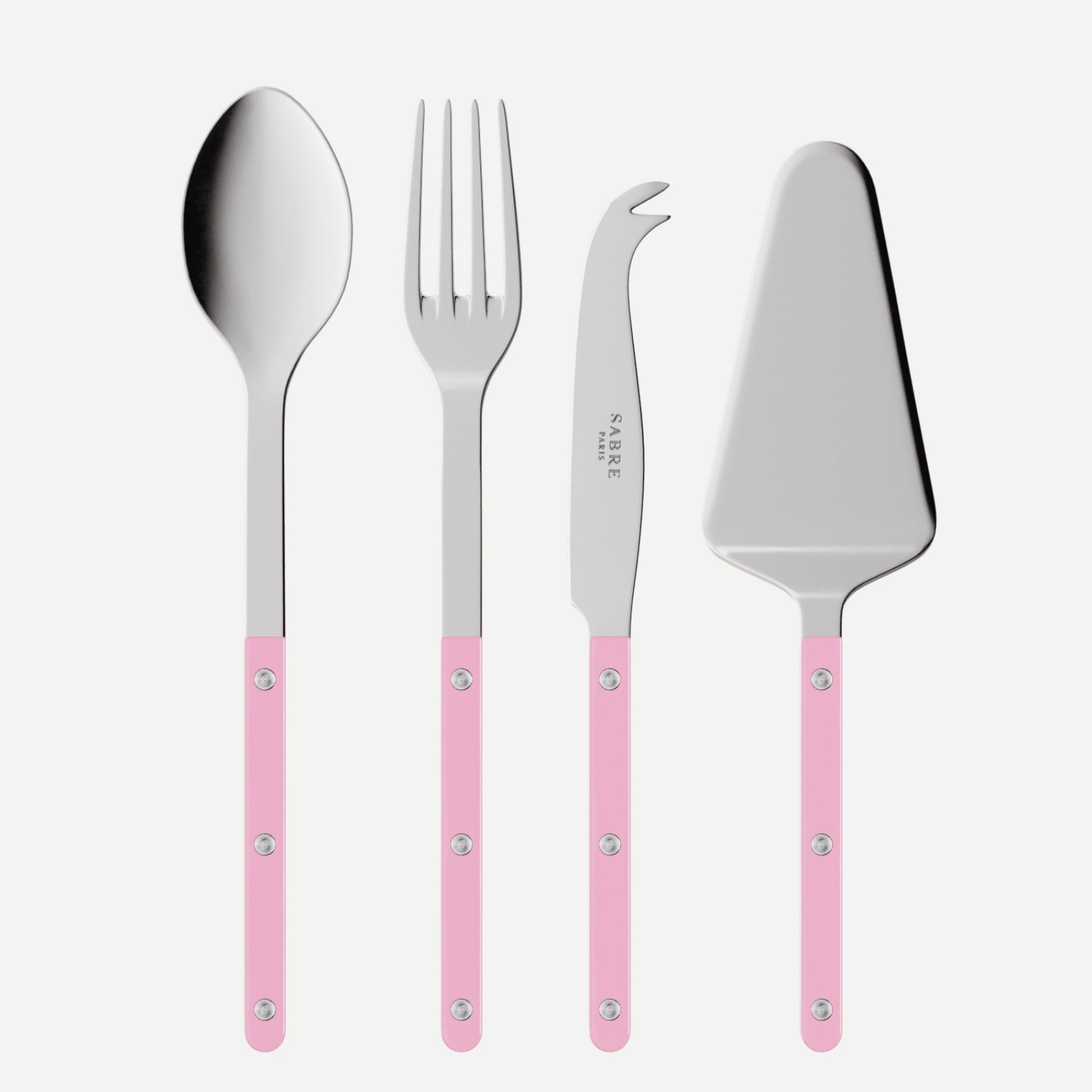 Bistrot Solid, Rose - Ensemble de 4 pièces de service indispensables pour Bistrot