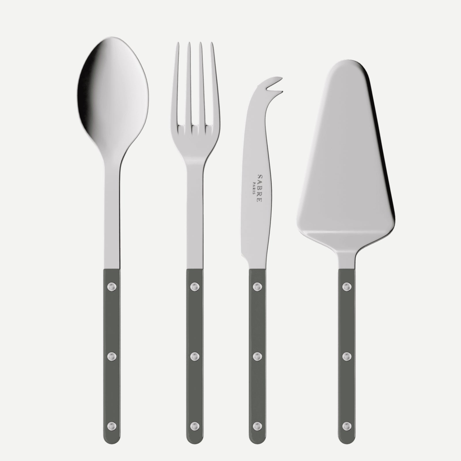Ensemble de 4 pièces de service Bistrot Solid, gris foncé - Indispensables pour votre Bistrot