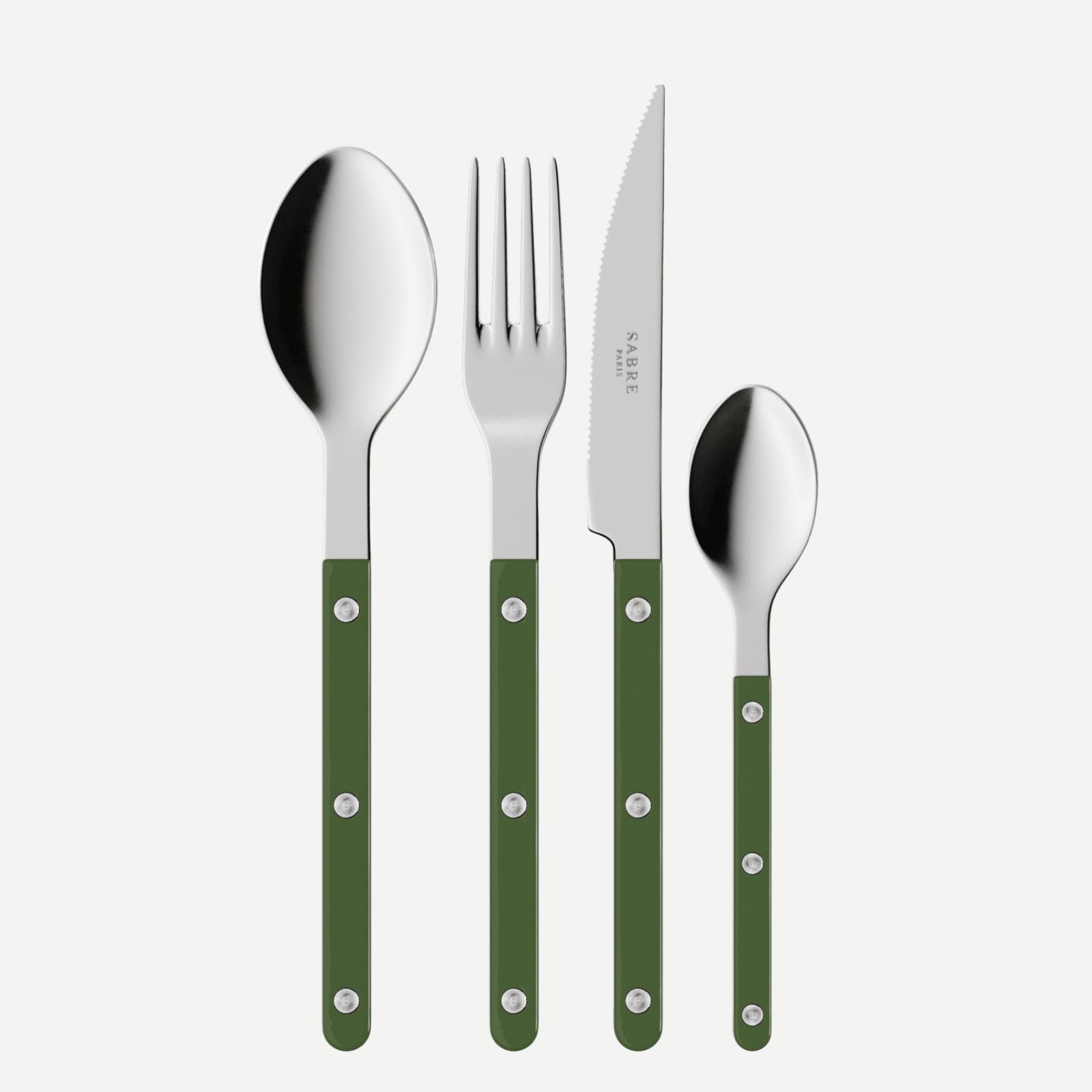 Bistrot Solid, Green - 48 pieces cutlery set