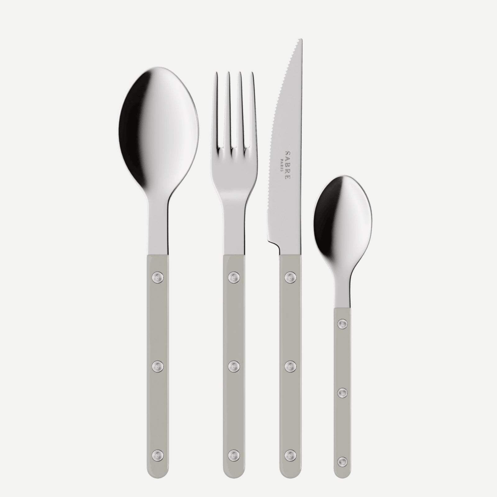 Bistrot Solid, Grey - 48 pieces cutlery set