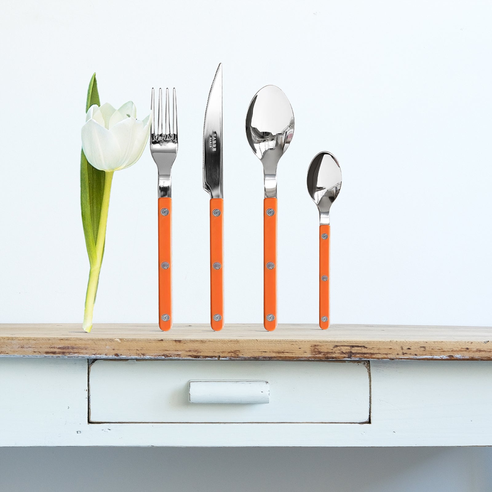 Bistrot Solid, Orange - 48 pieces cutlery set