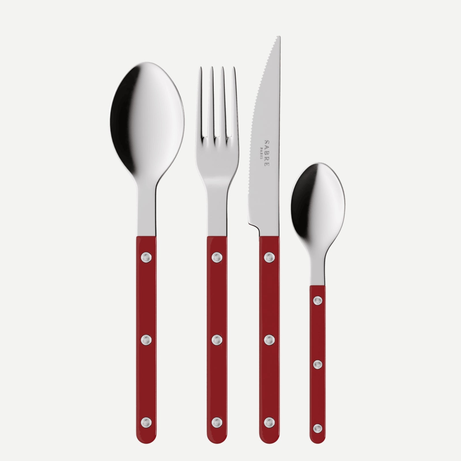 Bistrot Solid, Burgundy - 48 pieces cutlery set