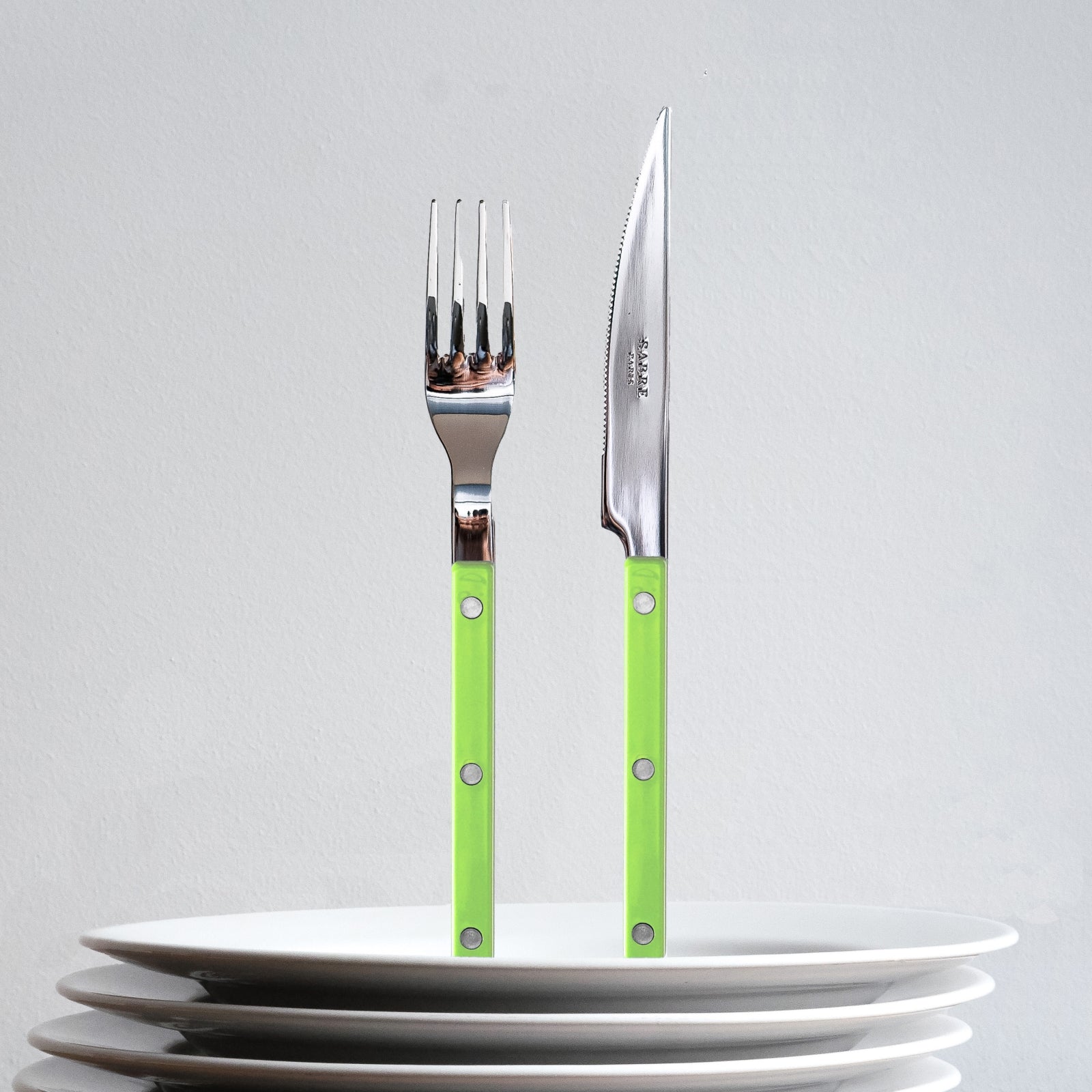 Bistrot Solid, Lime - 48 pieces cutlery set