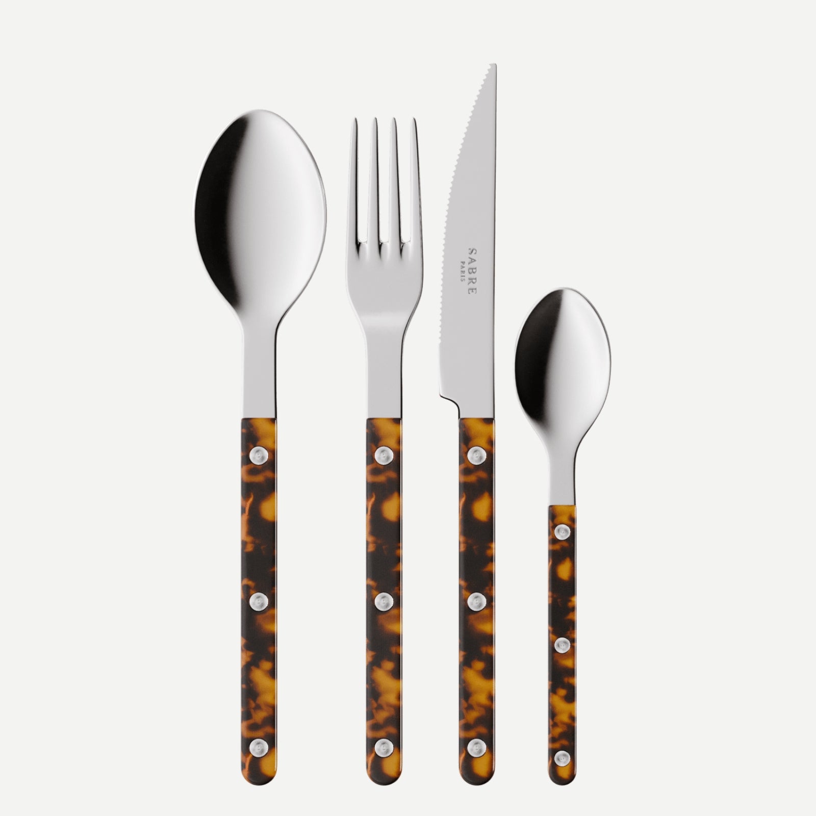 Bistrot Tortoise, Faux Tortoise - 48 pieces cutlery set