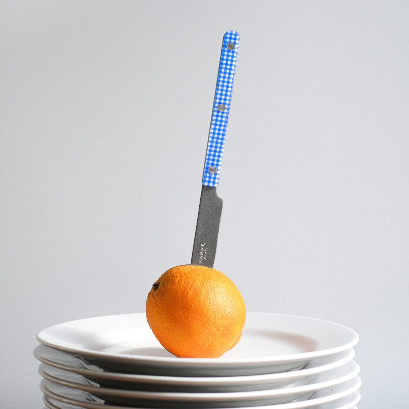 Bistrot Vintage Gingham, Blue - Dinner knife