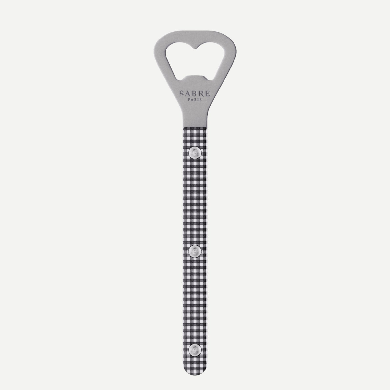 Bistrot Vintage Gingham, Black - Bottle opener