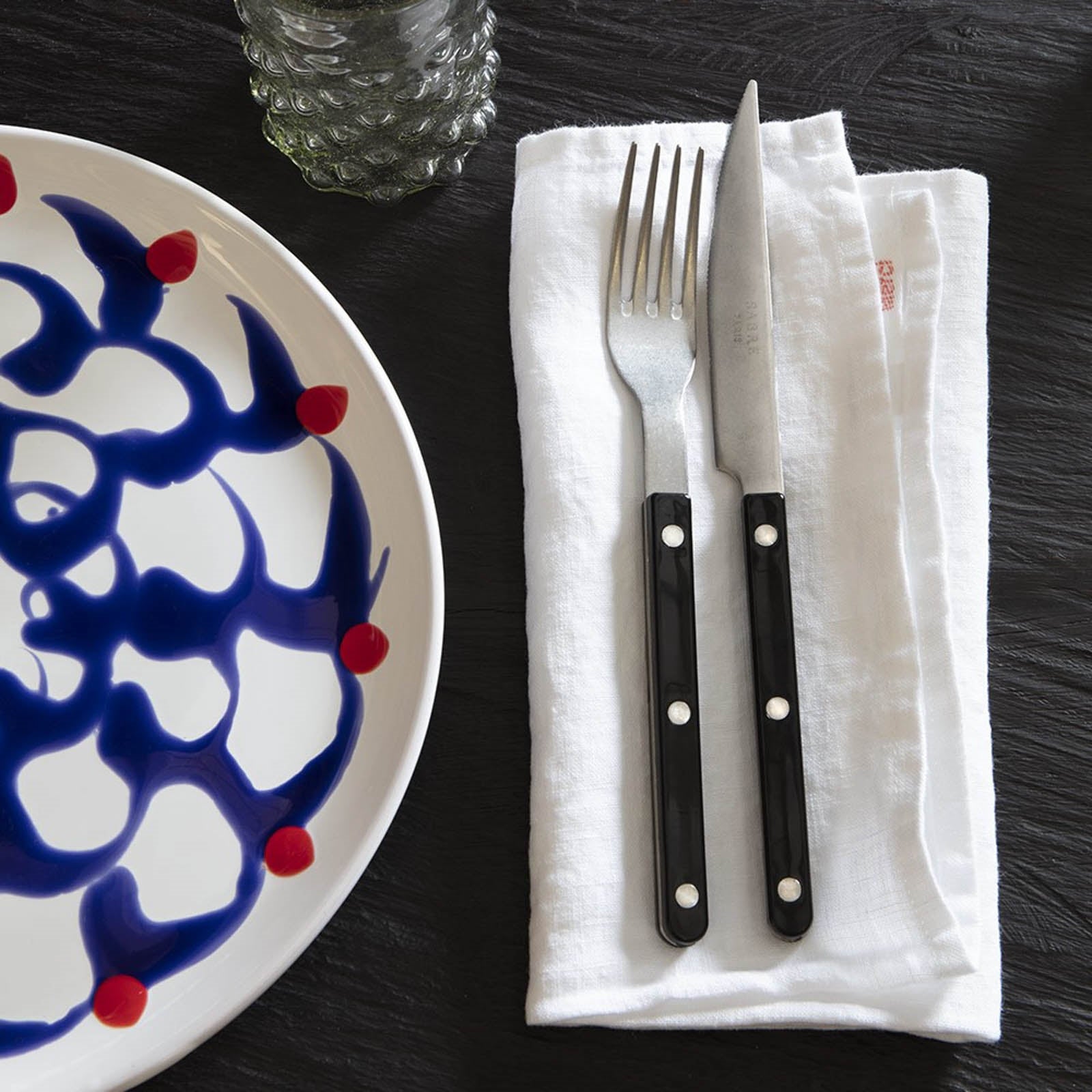 Fourchette de table Bistrot Vintage Solid, noire