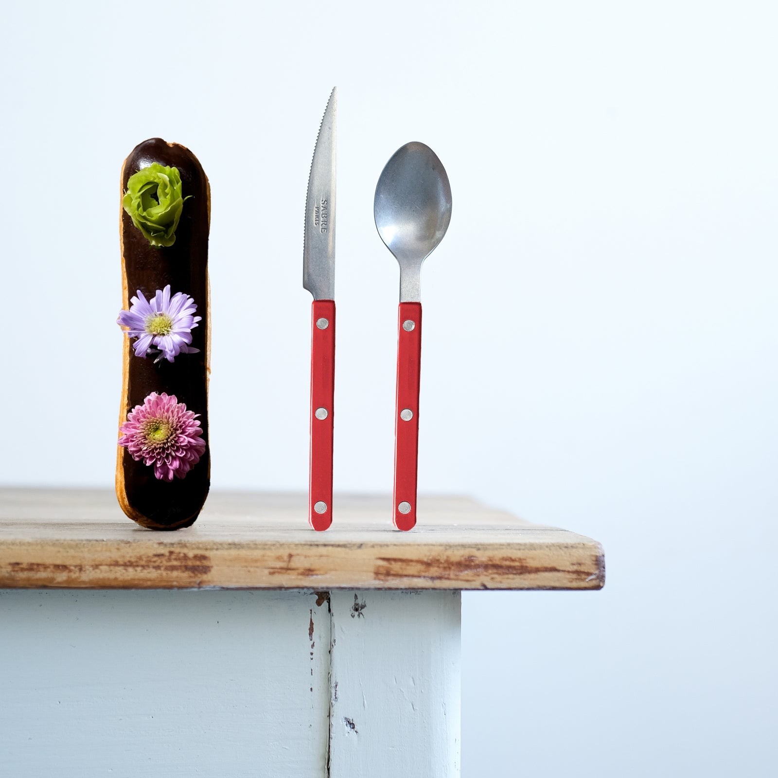 Bistrot Vintage Solid, Burgundy - Dessert spoon