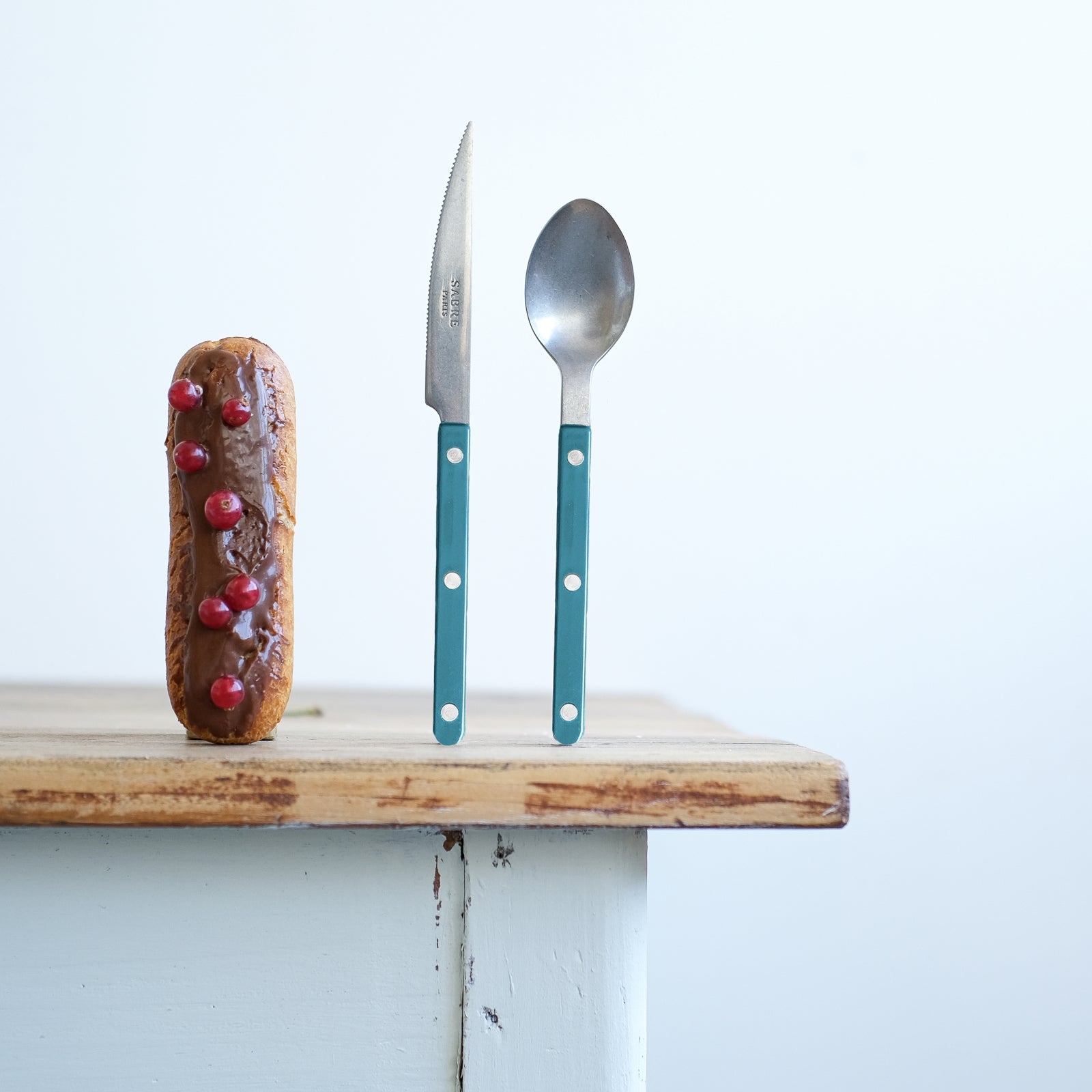 Bistrot Vintage Solid, Aquamarine - Dessert spoon