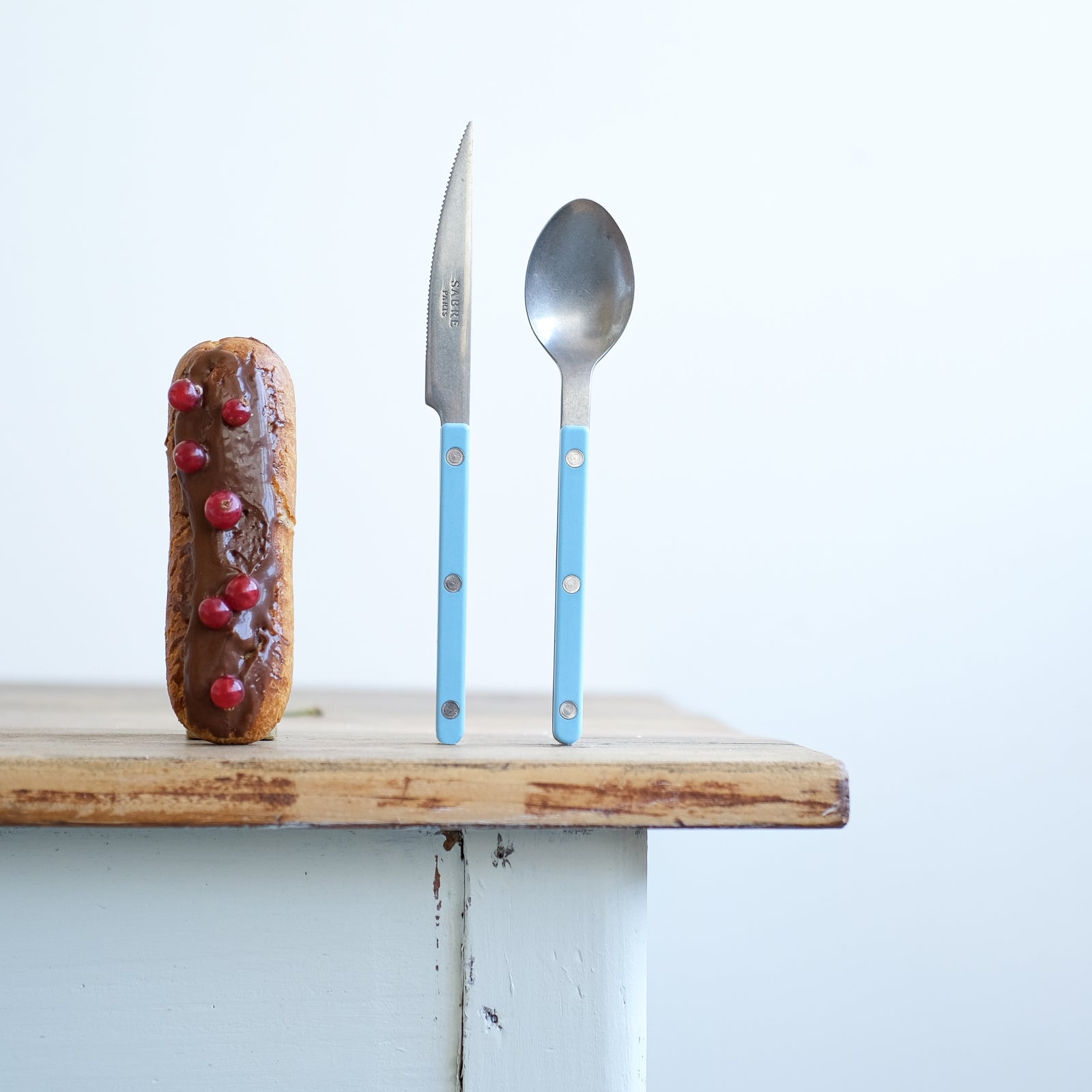 Bistrot Vintage Solid, Pastel blue - Dessert spoon