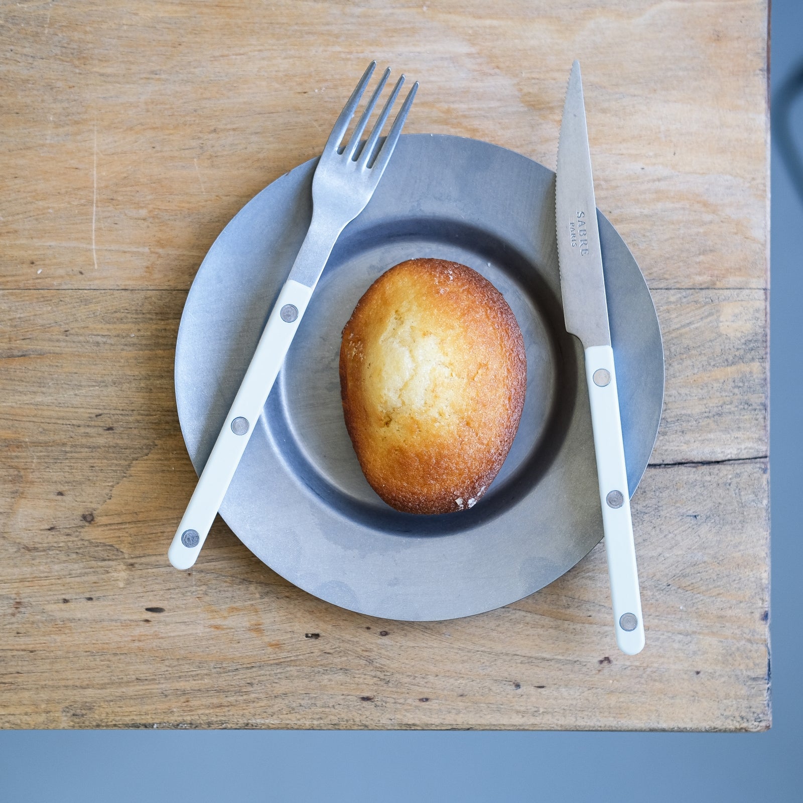 Fourchette à salade Bistrot Vintage Solid, blanche