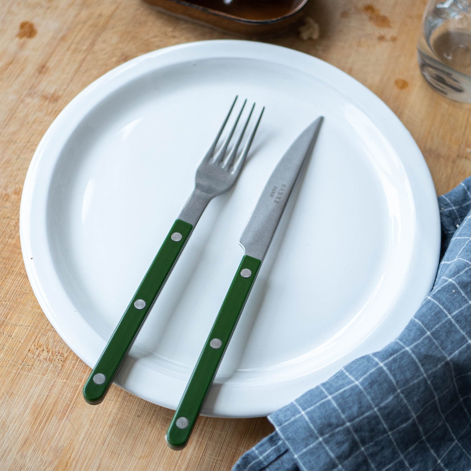 Bistrot Vintage Solid, Green - 24 pieces cutlery set