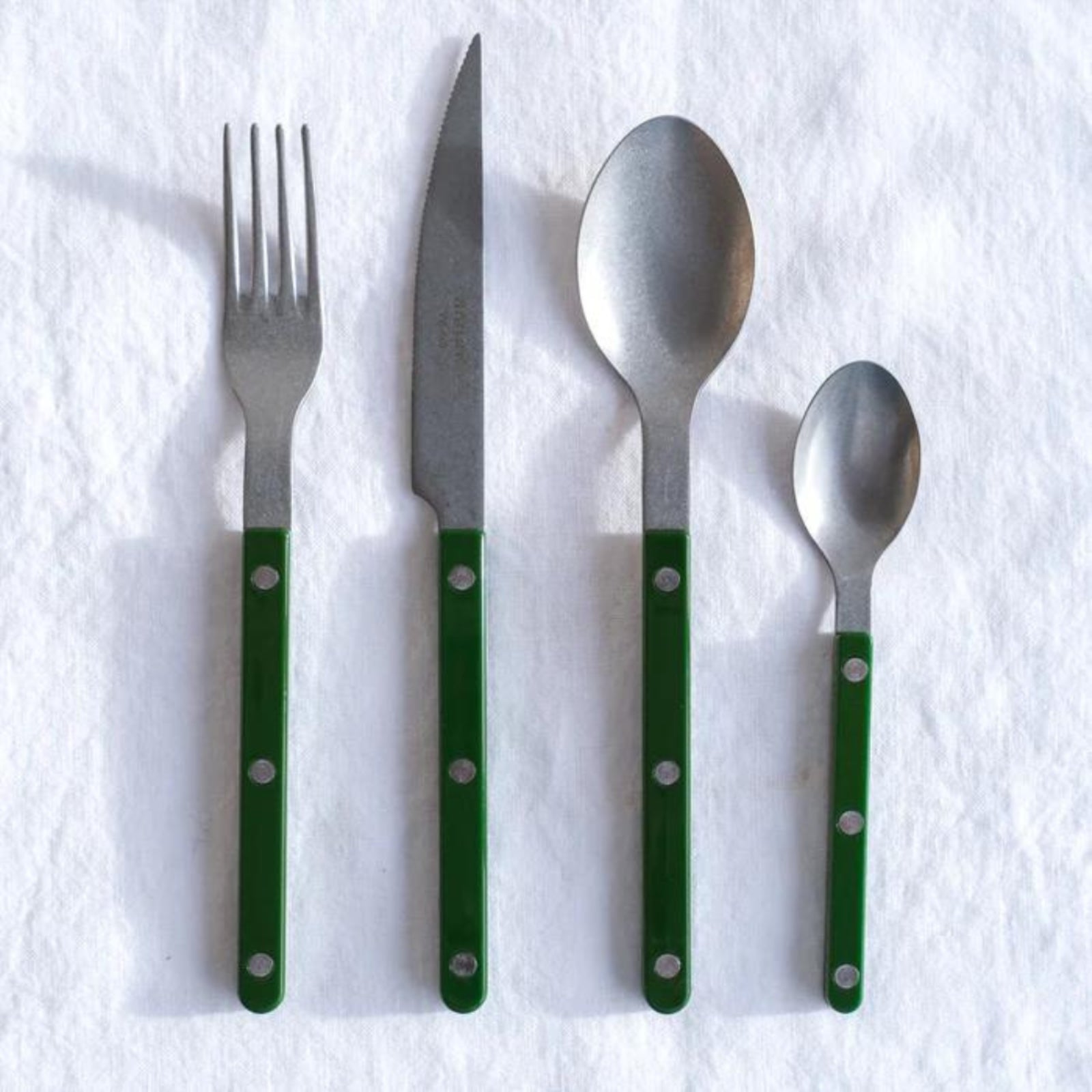 Bistrot Vintage Solid, Green - 24 pieces cutlery set
