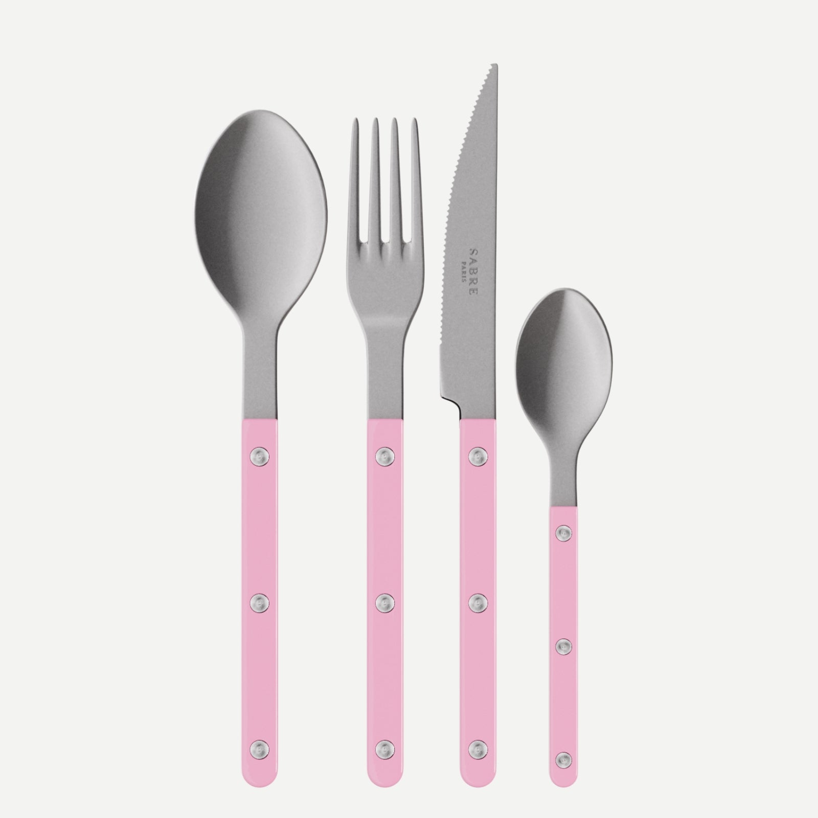 Bistrot Vintage Solid, Pink - 24 pieces cutlery set
