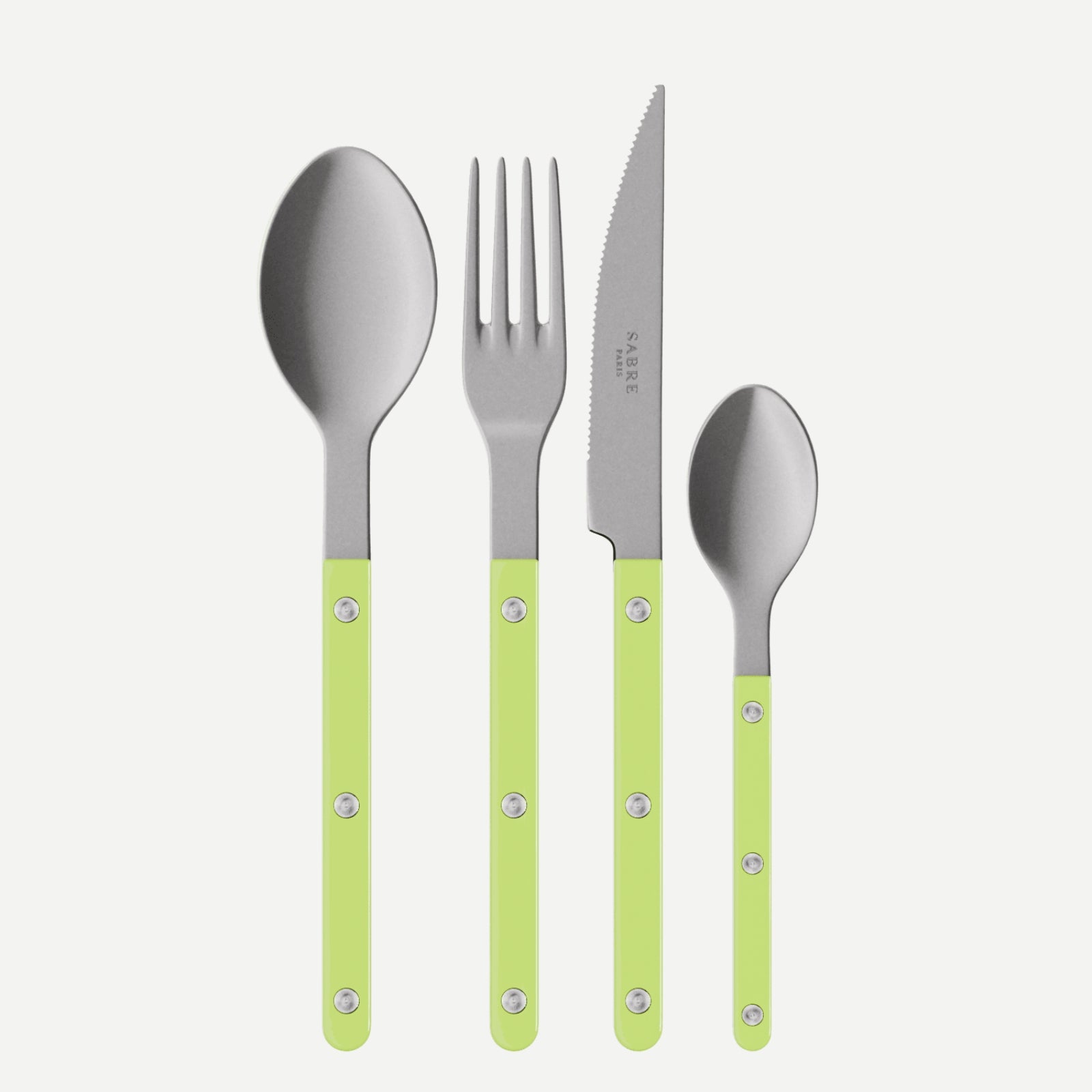 Bistrot Vintage Solid, Lime - 24 pieces cutlery set