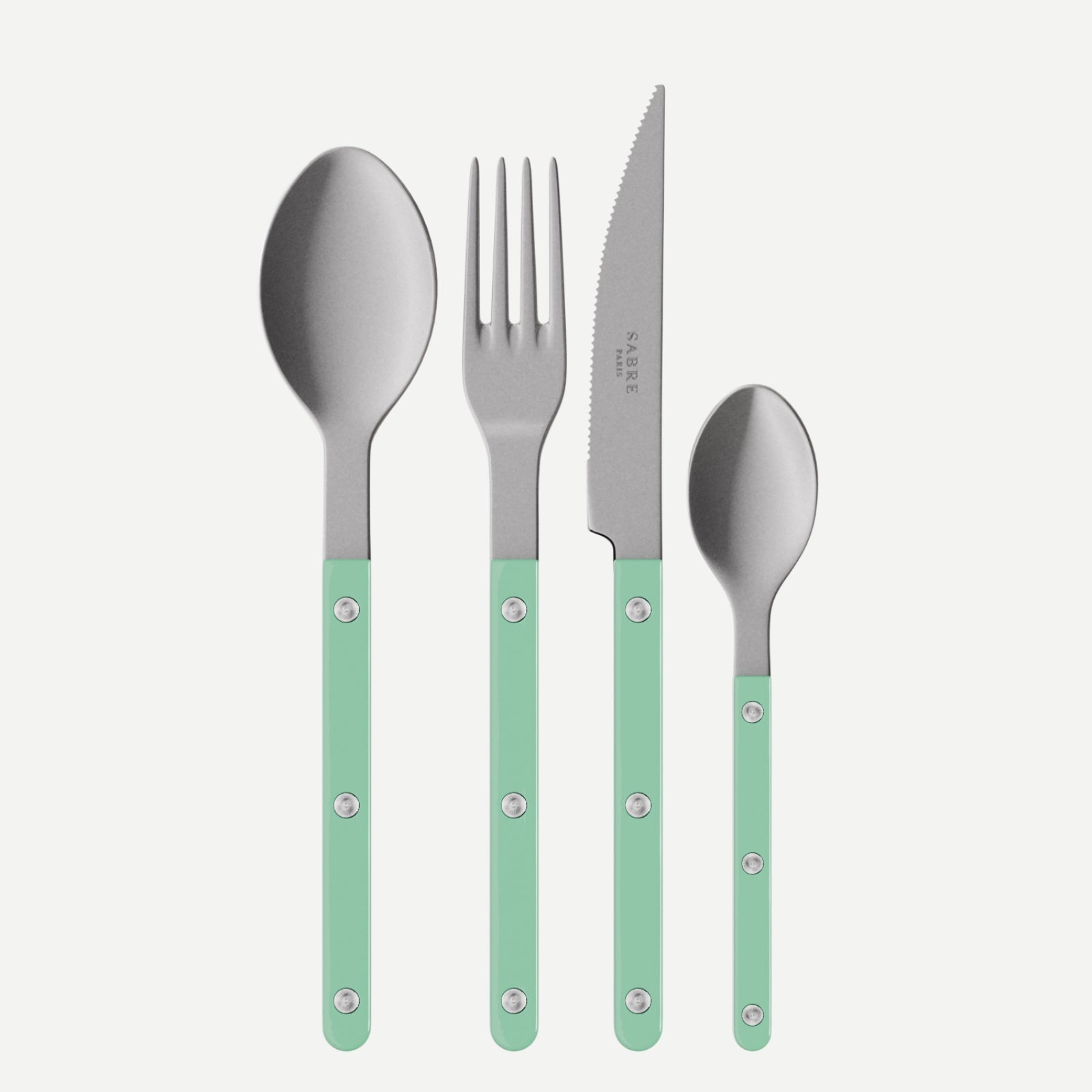 Bistrot Vintage Solid, Pastel green - 24 pieces cutlery set