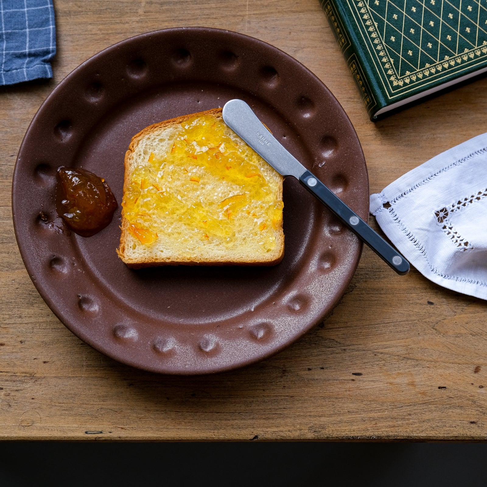 Bistrot Vintage Solid, Noir - Tartine à beurre