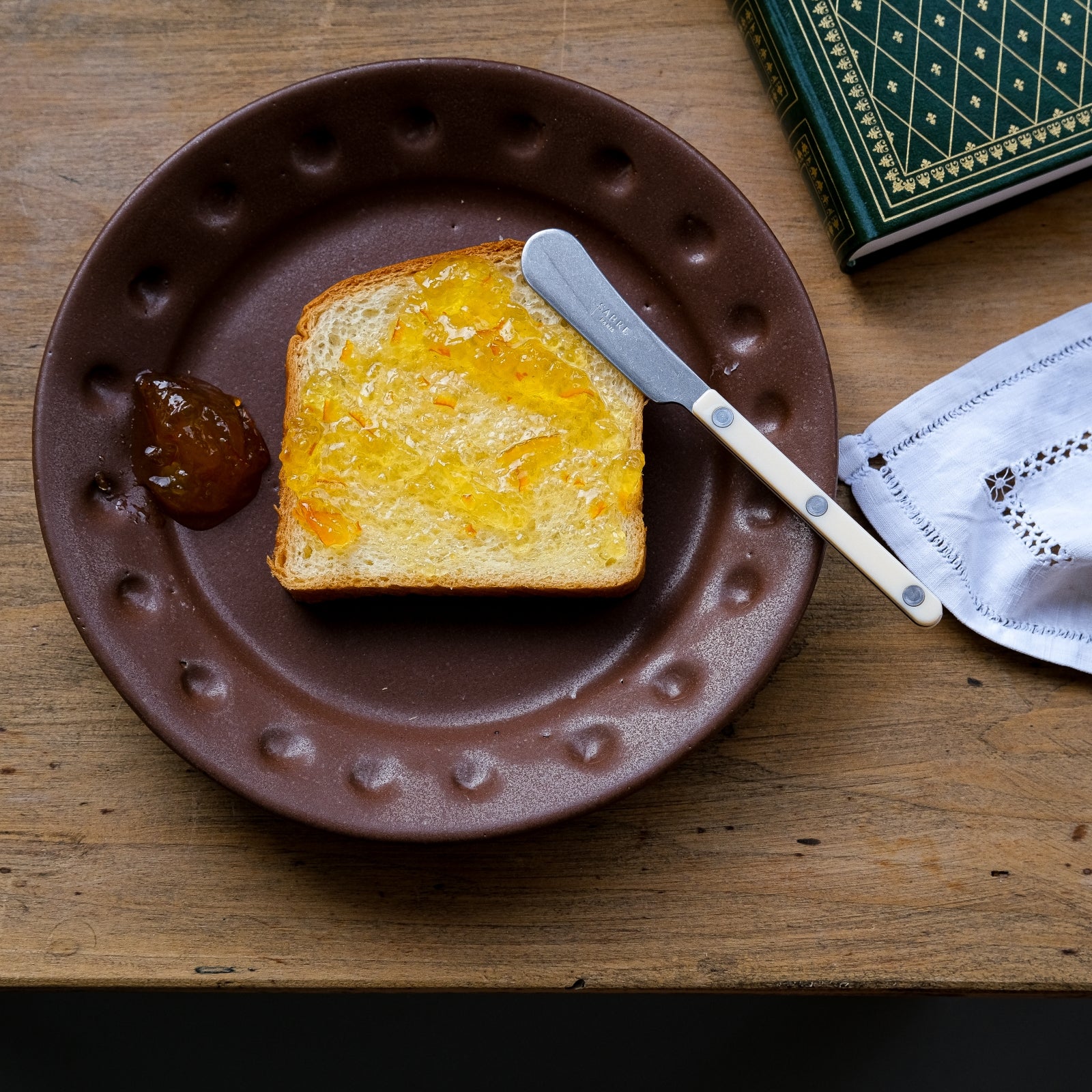 Bistrot Vintage Solid, Blanc - Tartineuse à beurre