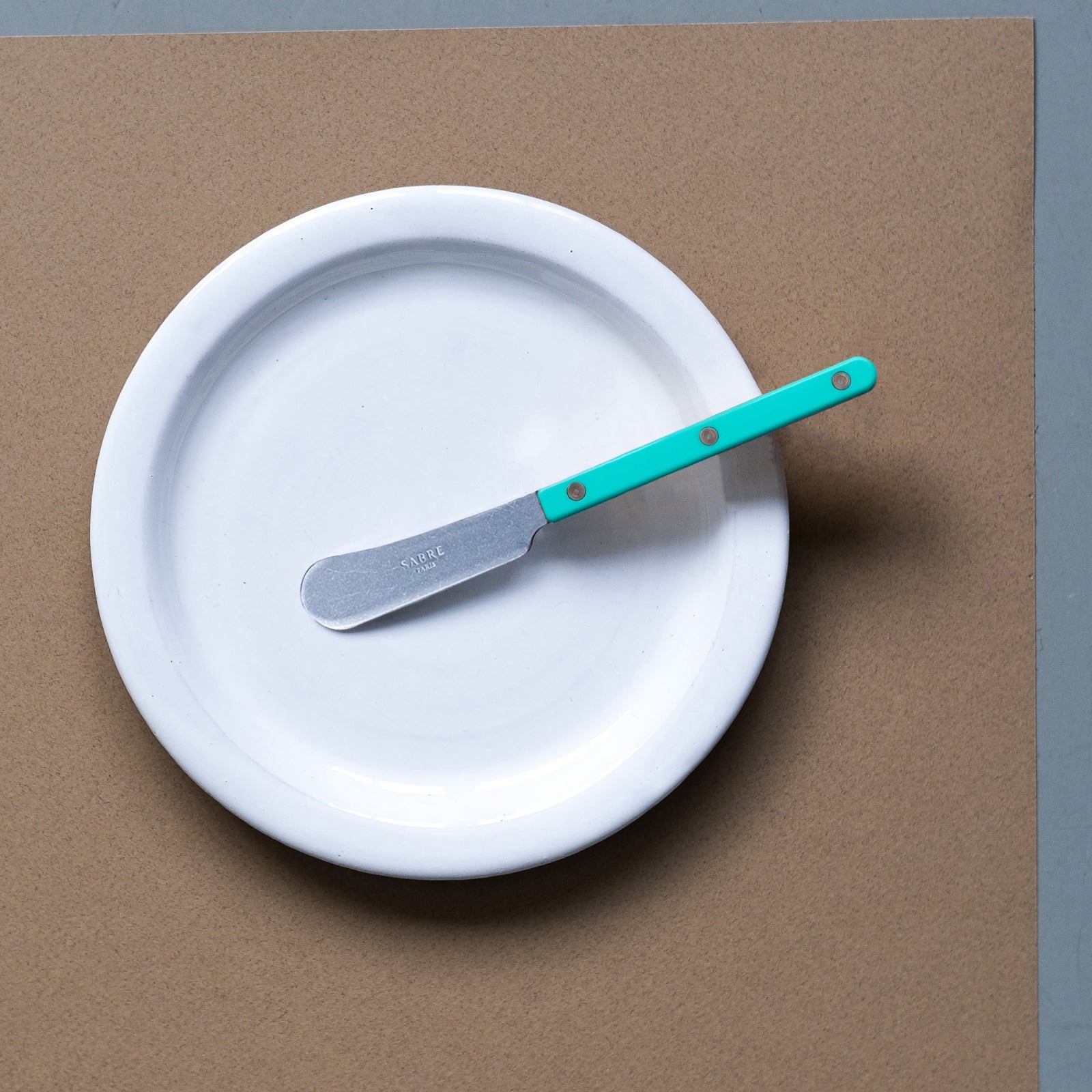 Bistrot Vintage Solid, Turquoise - Tartine à beurre