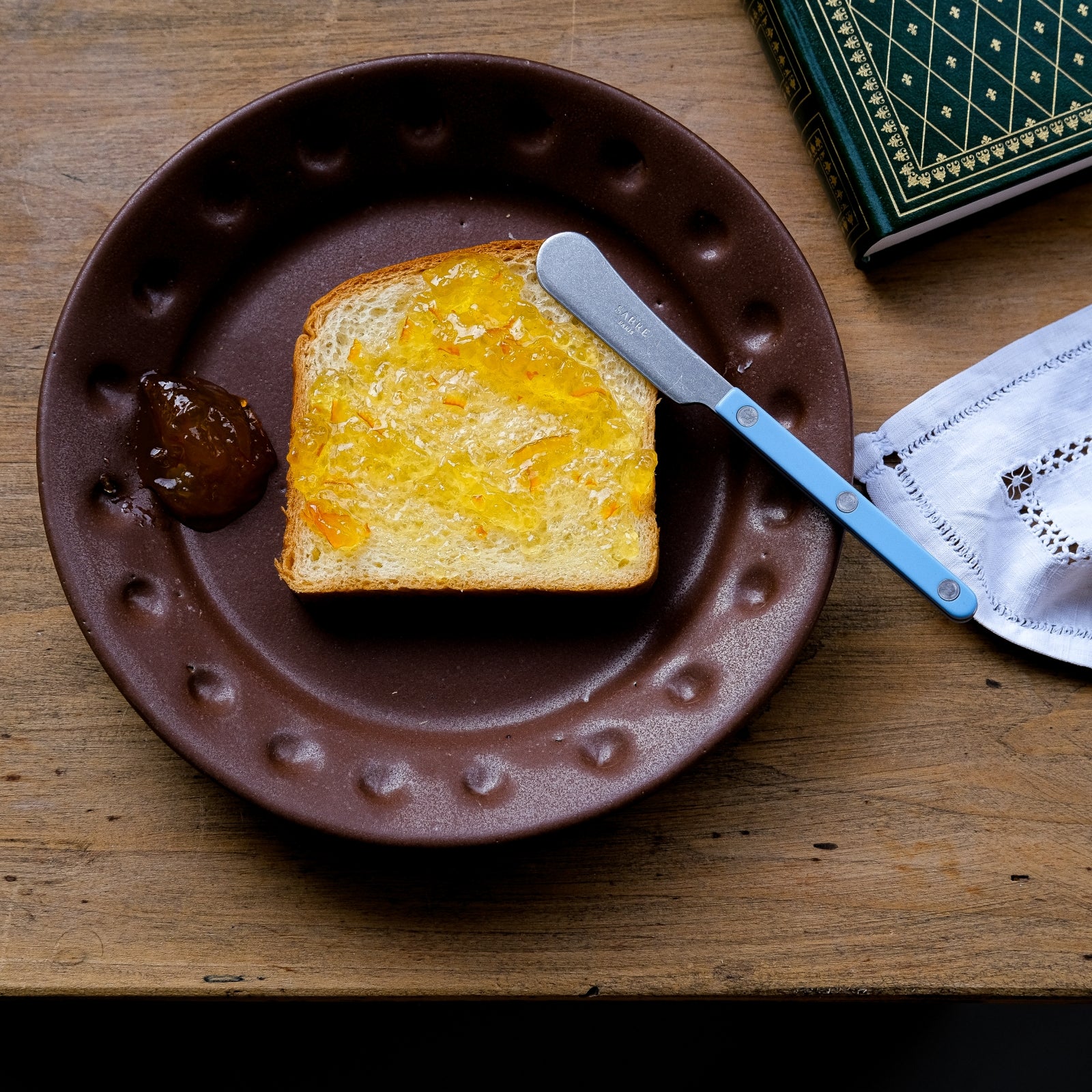 Bistrot Vintage Solid, bleu pastel - Tartine à beurre