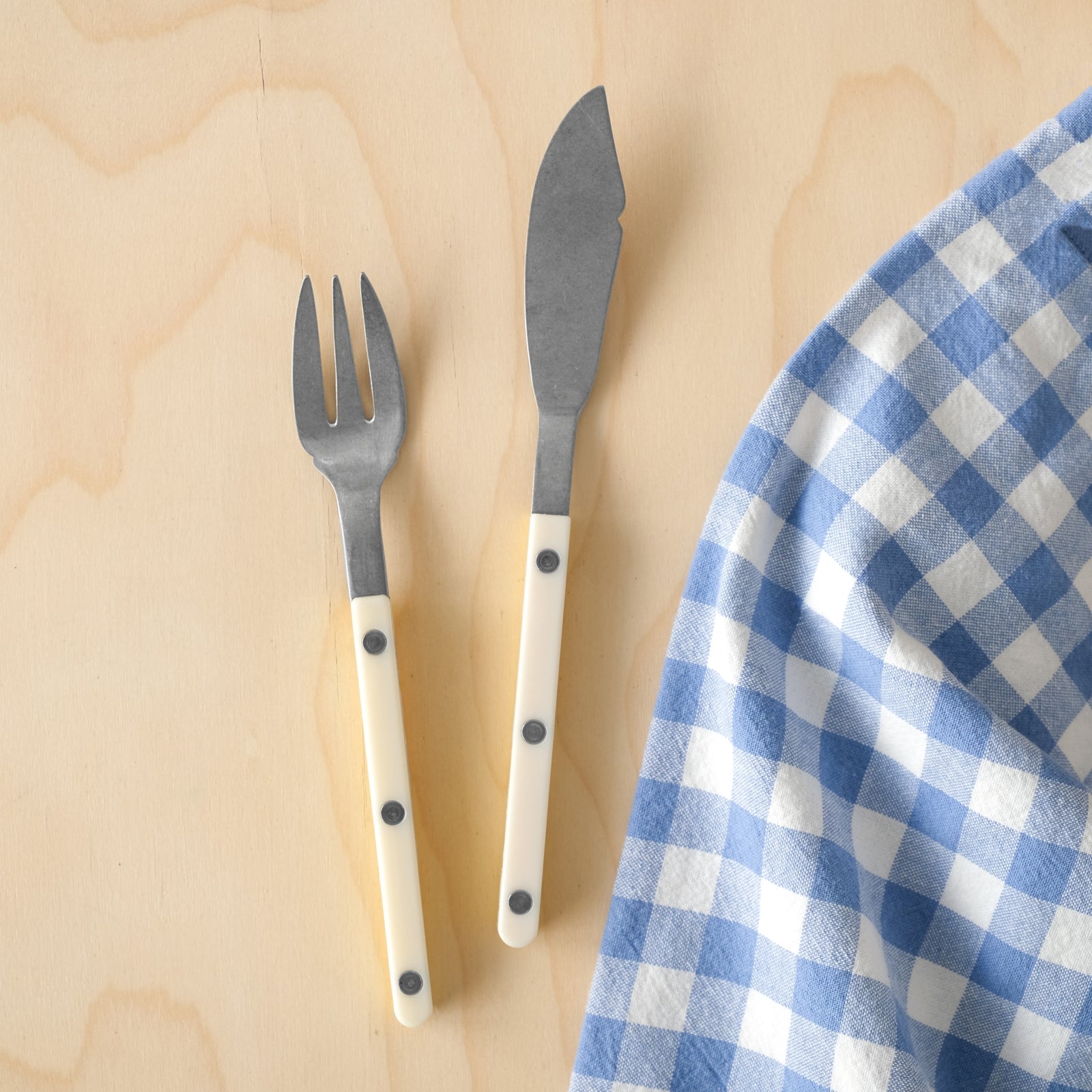 Bistrot Vintage Solid, Ivory - Fish set