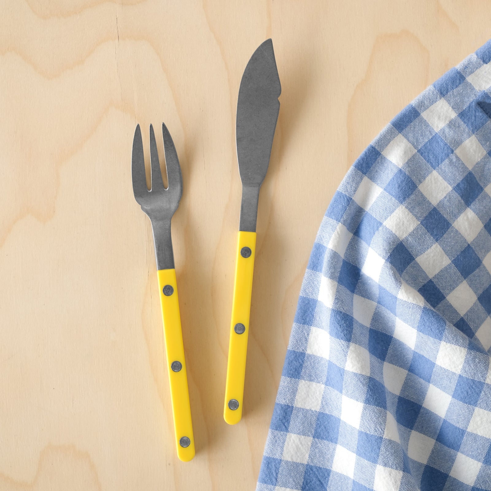 Bistrot Vintage Solid, Yellow - Fish set