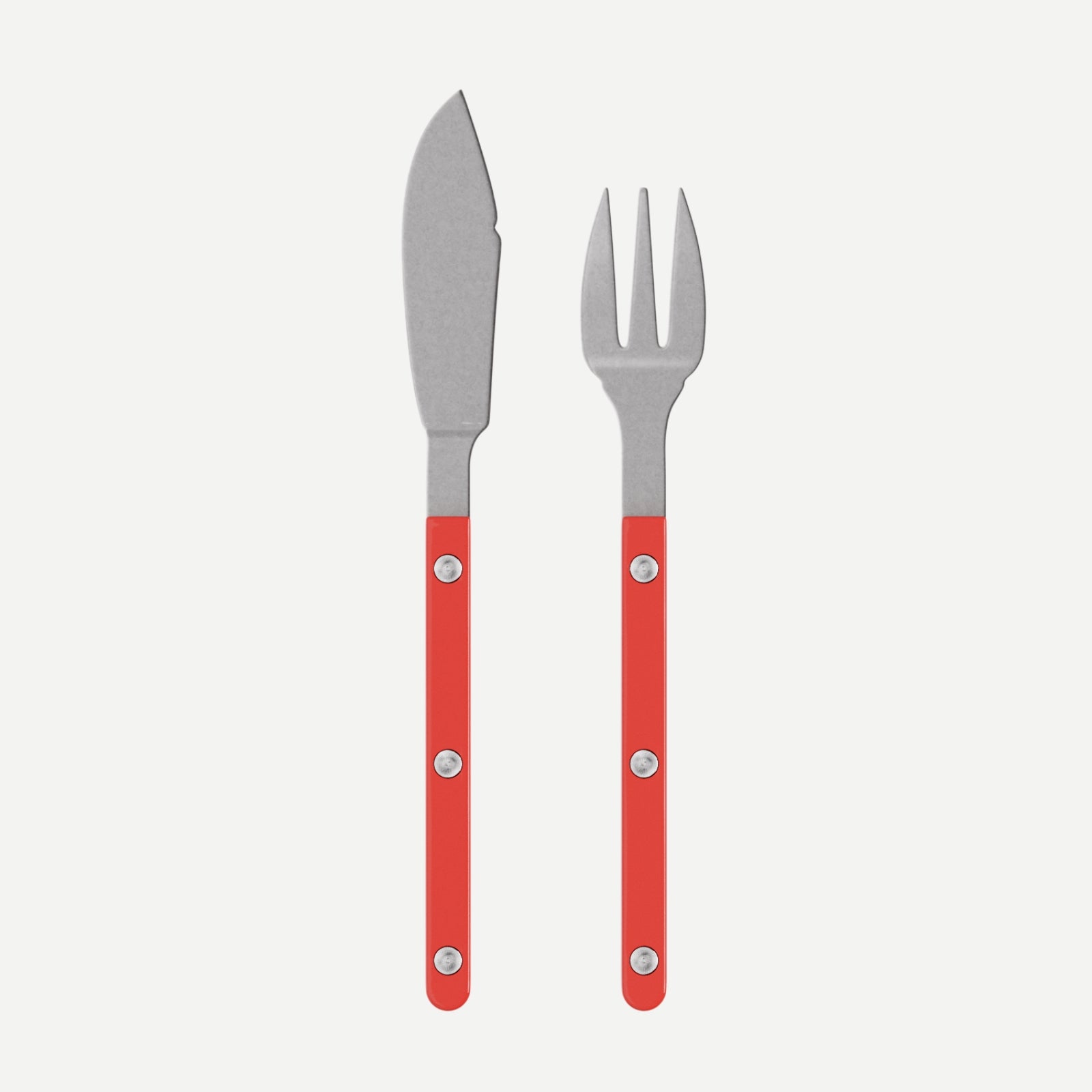Bistrot Vintage Solid, Red - Fish set
