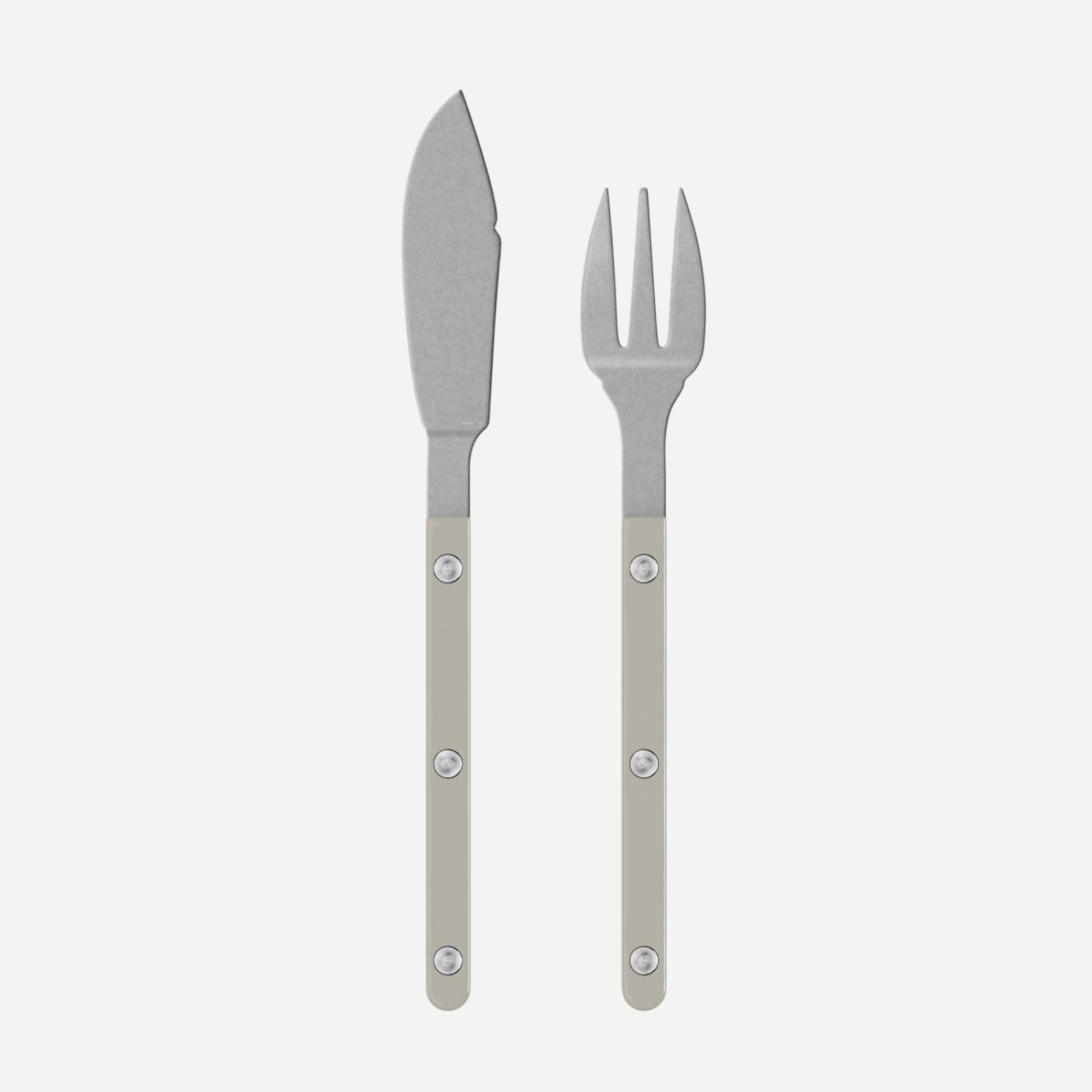 Bistrot Vintage Solid, Grey - Fish set