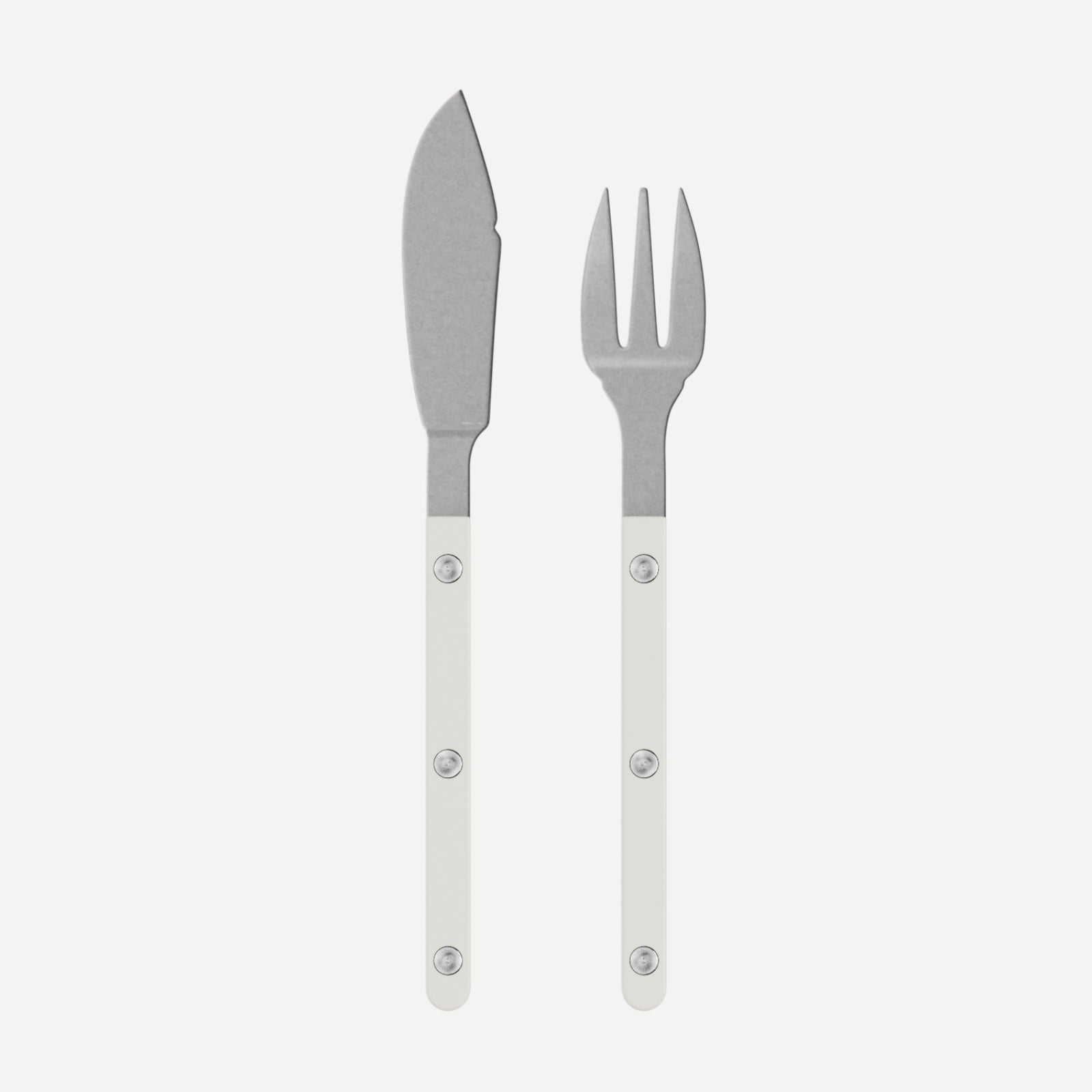 Bistrot Vintage Solid, White - Fish set