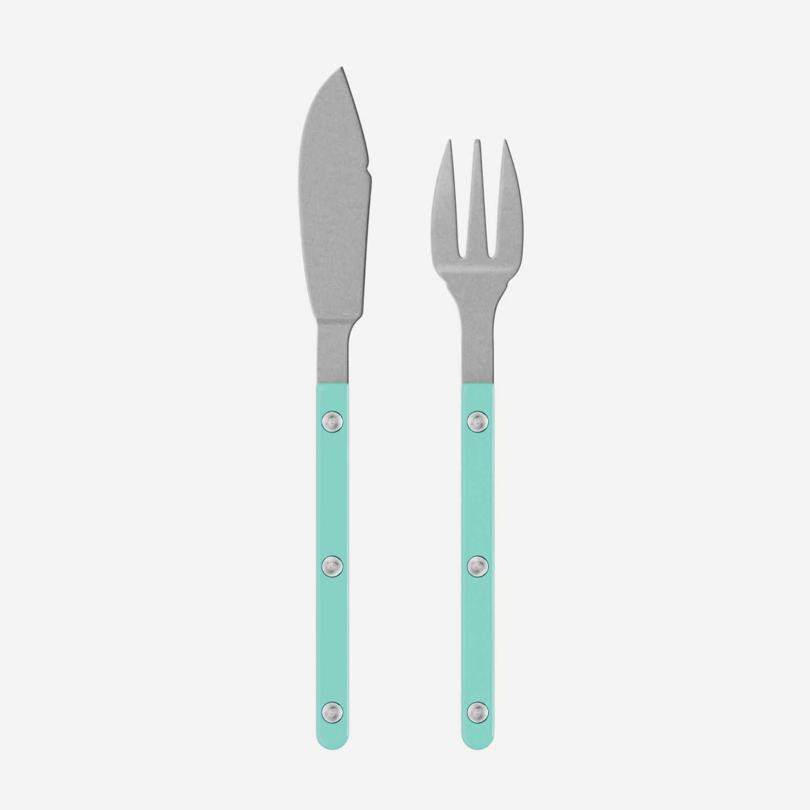 Bistrot Vintage Solid, Turquoise - Fish set
