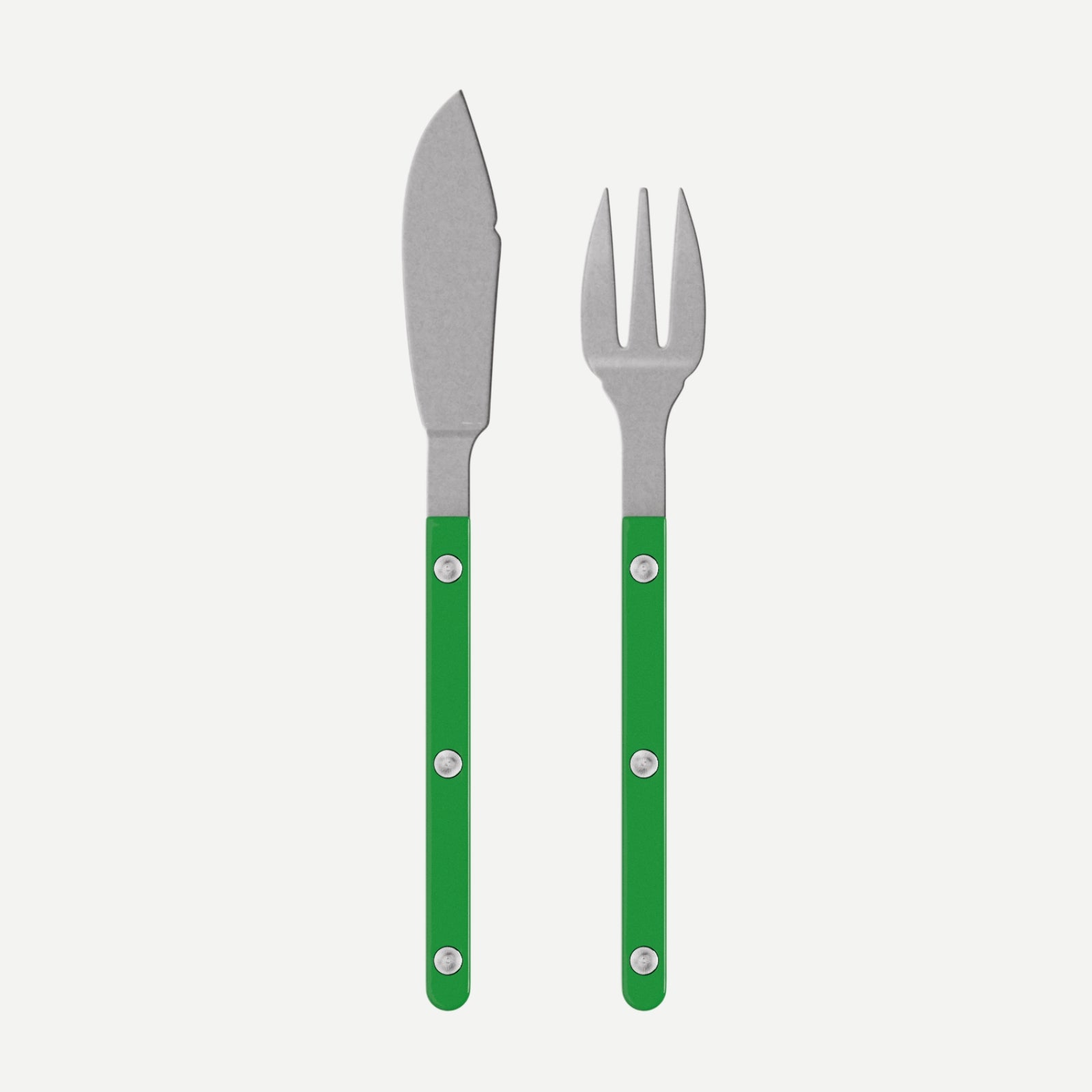 Bistrot Vintage Solid, Garden green - Fish set