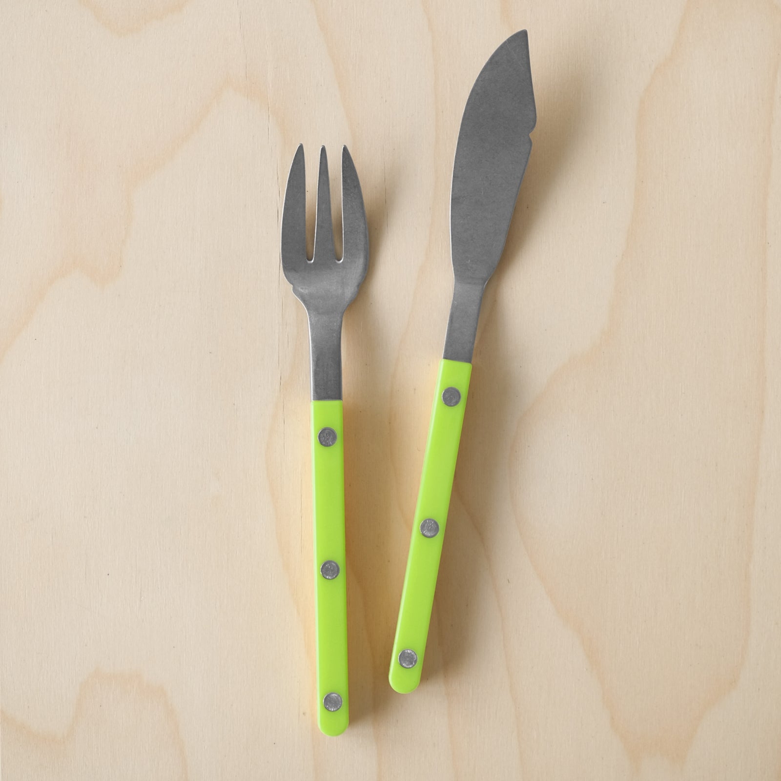 Bistrot Vintage Solid, Lime - Fish set