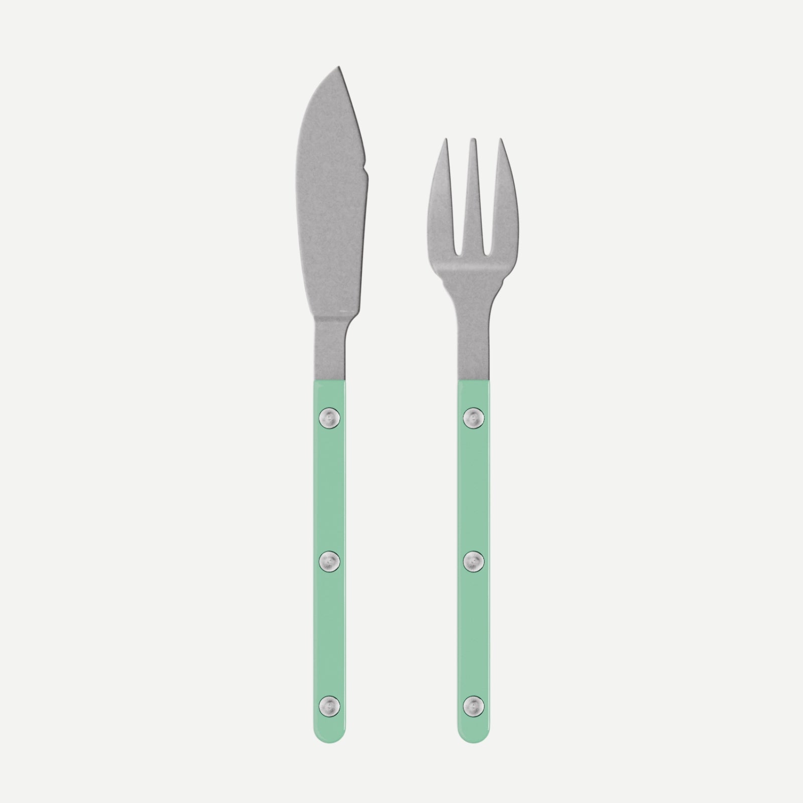 Bistrot Vintage Solid, Pastel green - Fish set