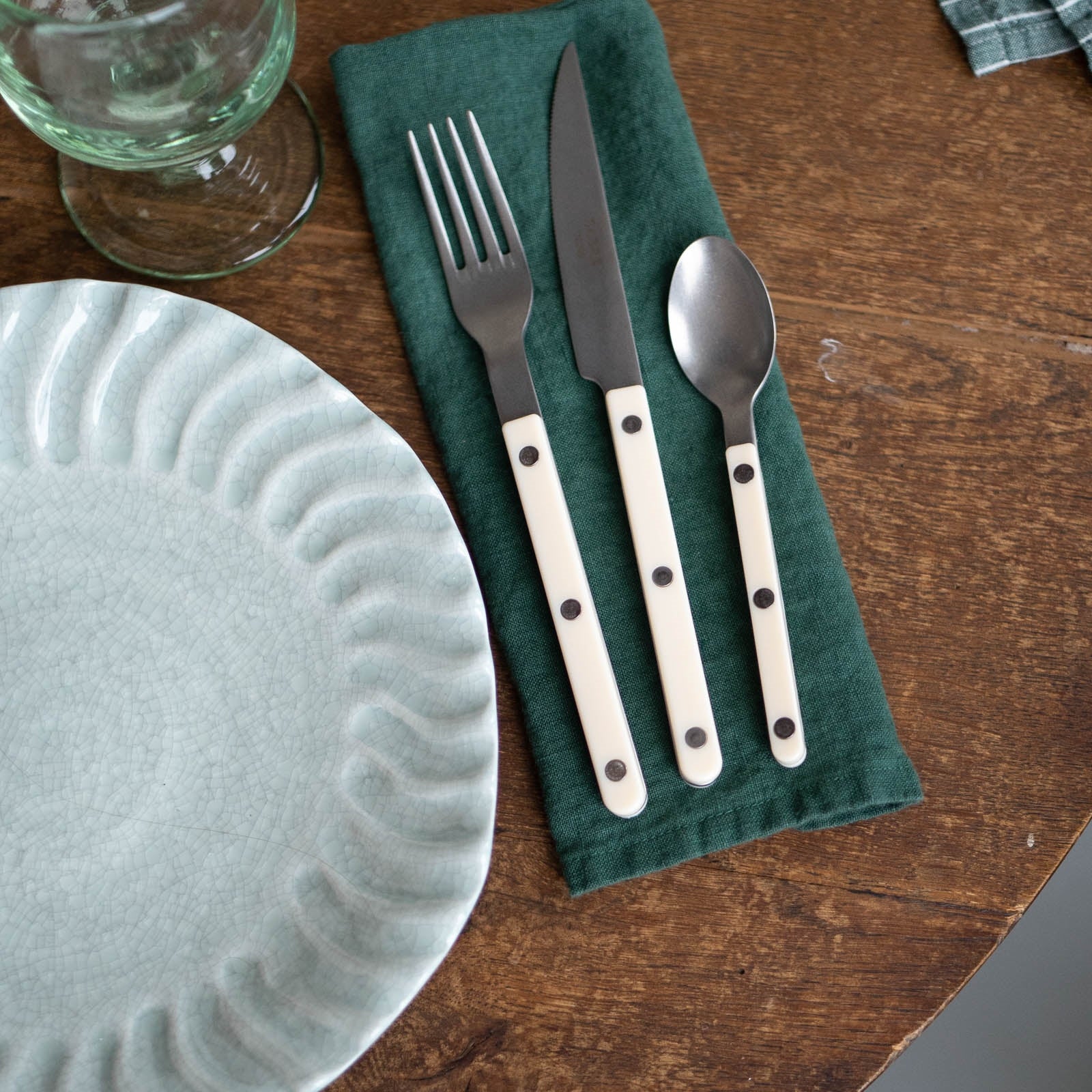 Bistrot Vintage Solid, Ivory - 4 pieces cutlery set