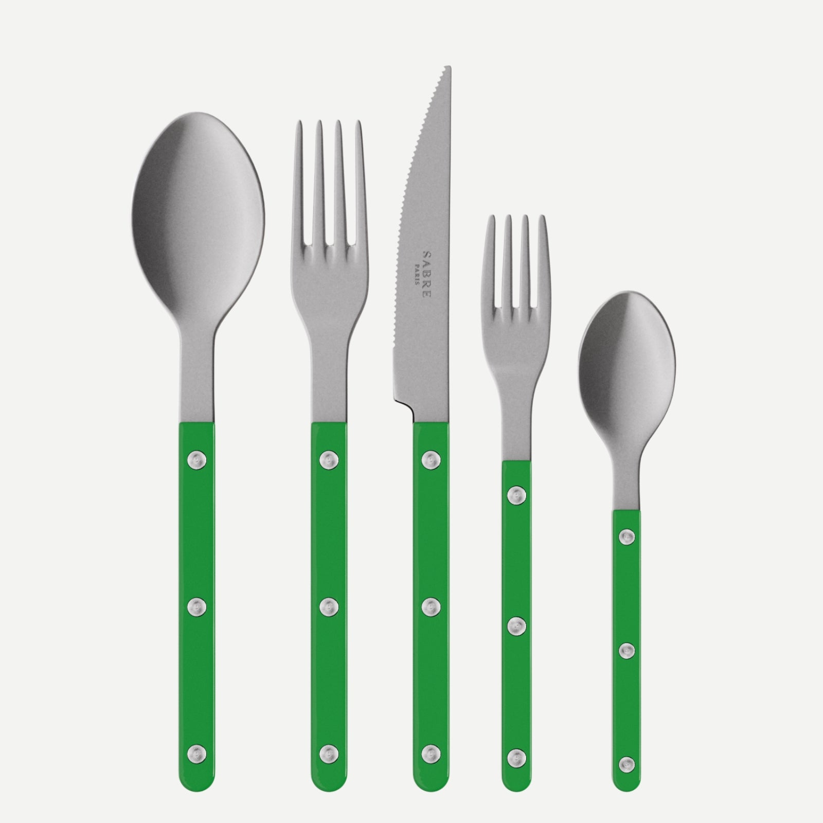 Bistrot Vintage Solid, Garden green - 20 pieces cutlery set