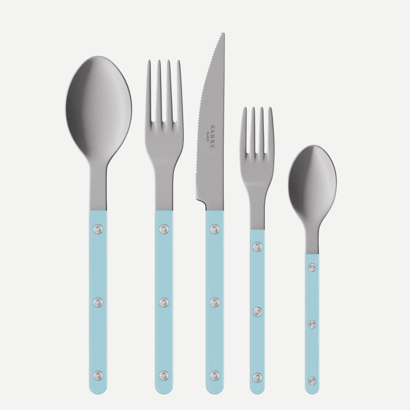 Bistrot Vintage Solid, Pastel blue - 20 pieces cutlery set