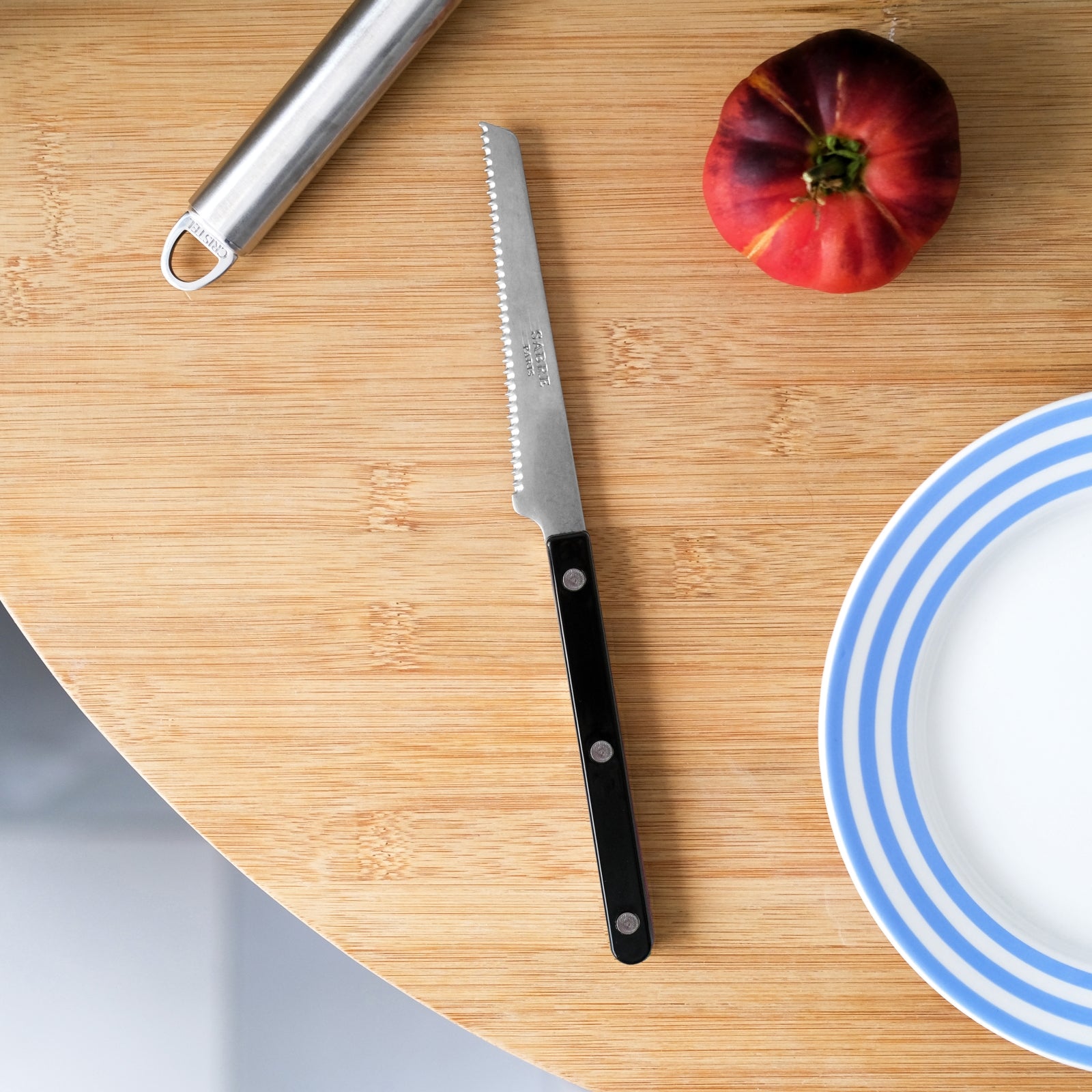 Couteau à tomates Bistrot Vintage Solid, Noir